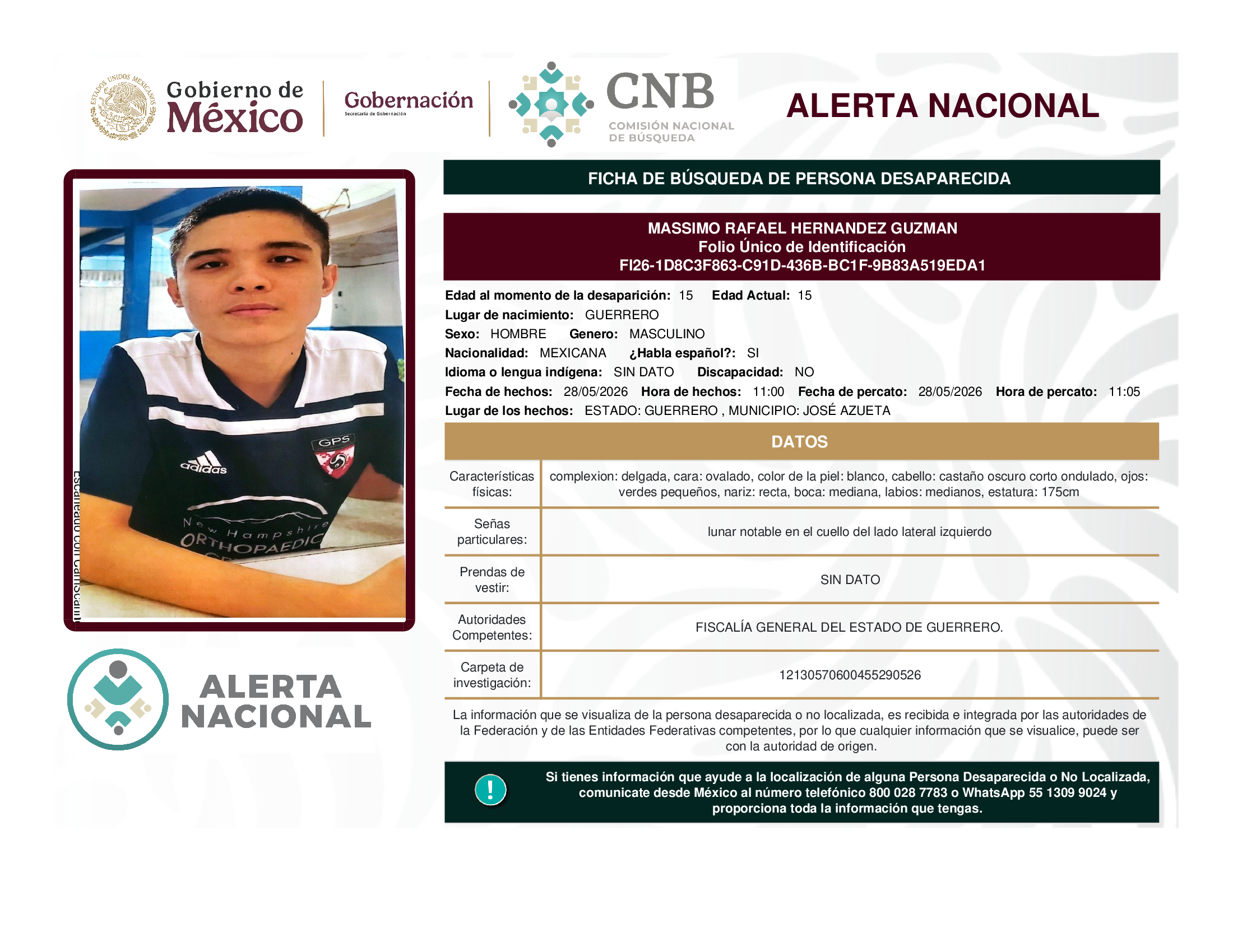 MASSIMO RAFAEL HERNANDEZ GUZMAN
