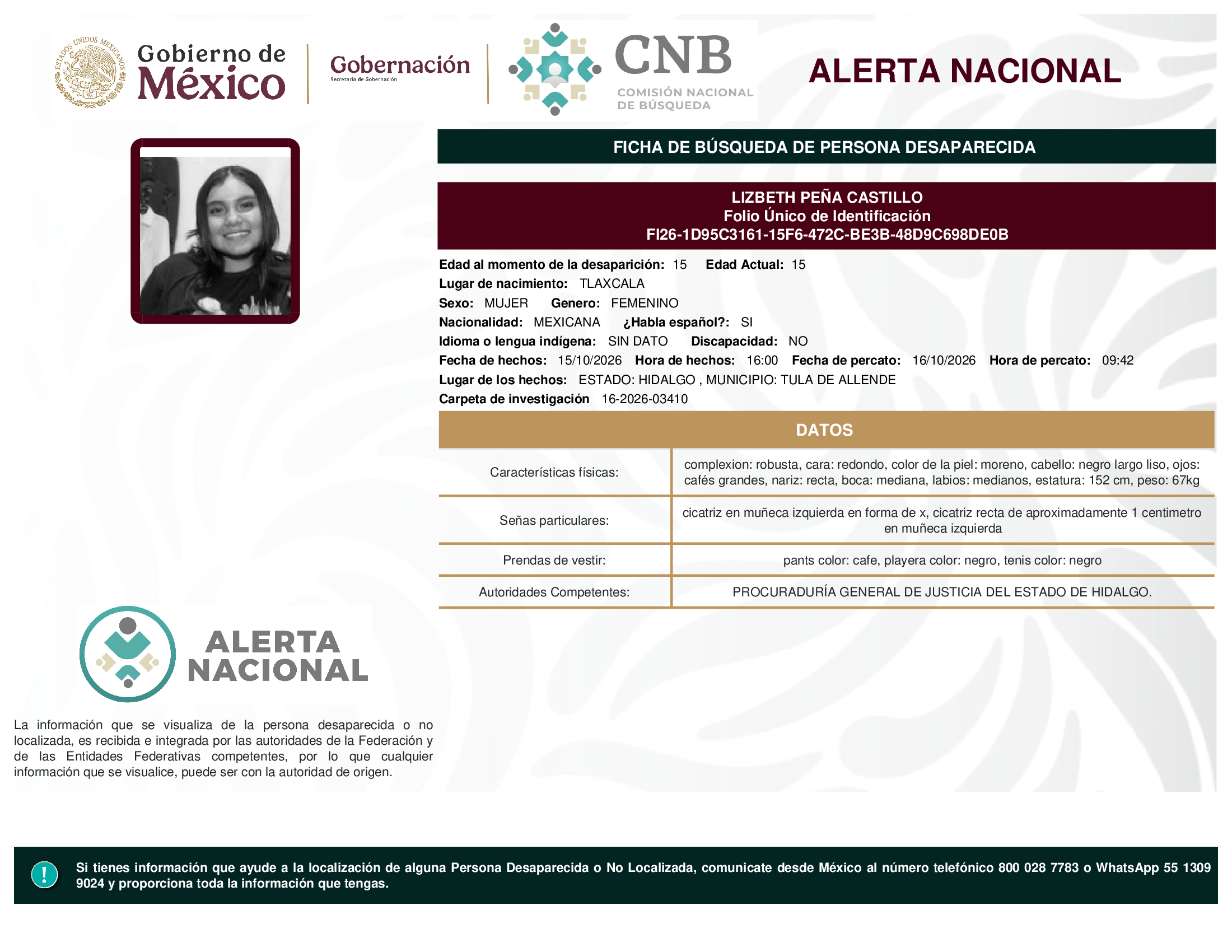 LIZBETH PEÑA CASTILLO