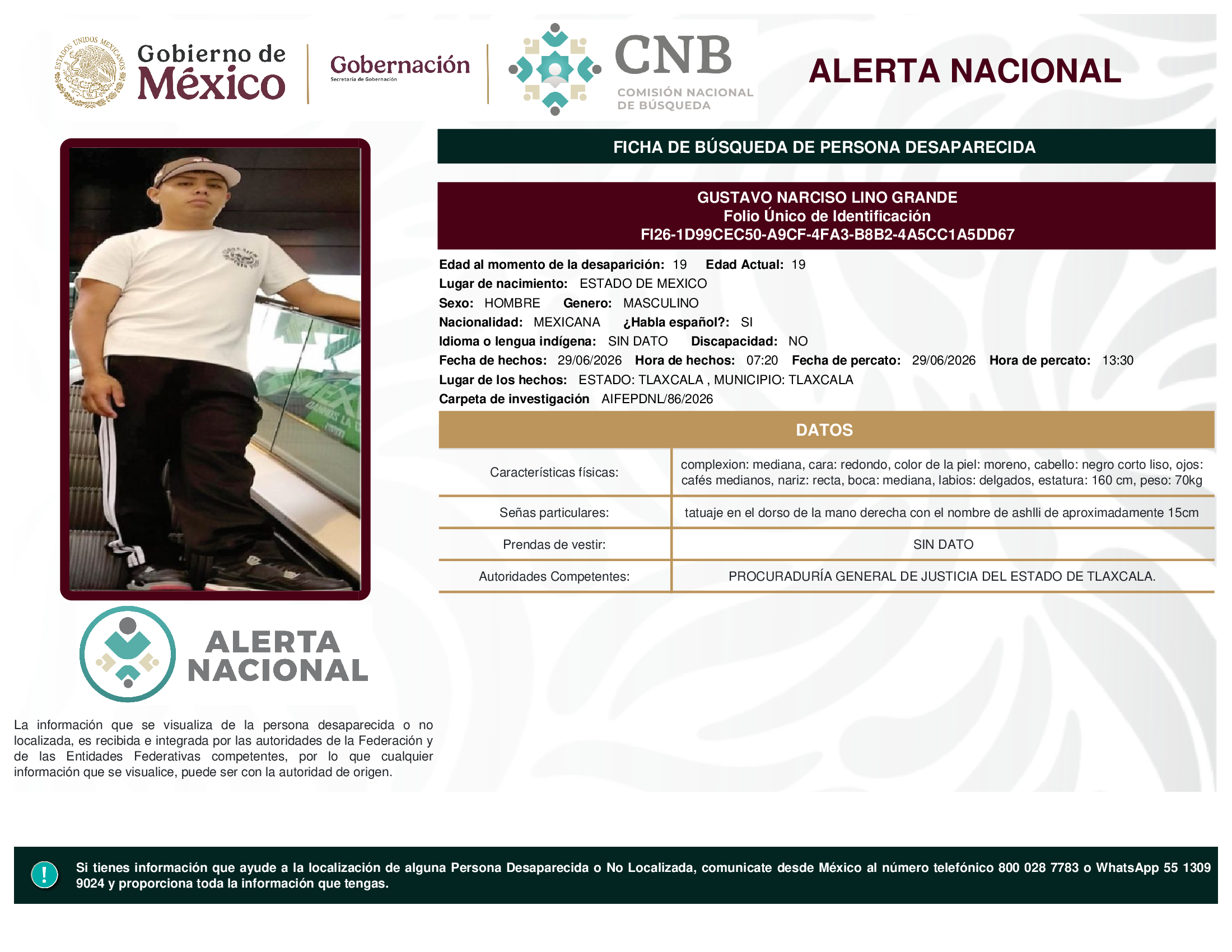 GUSTAVO NARCISO LINO GRANDE