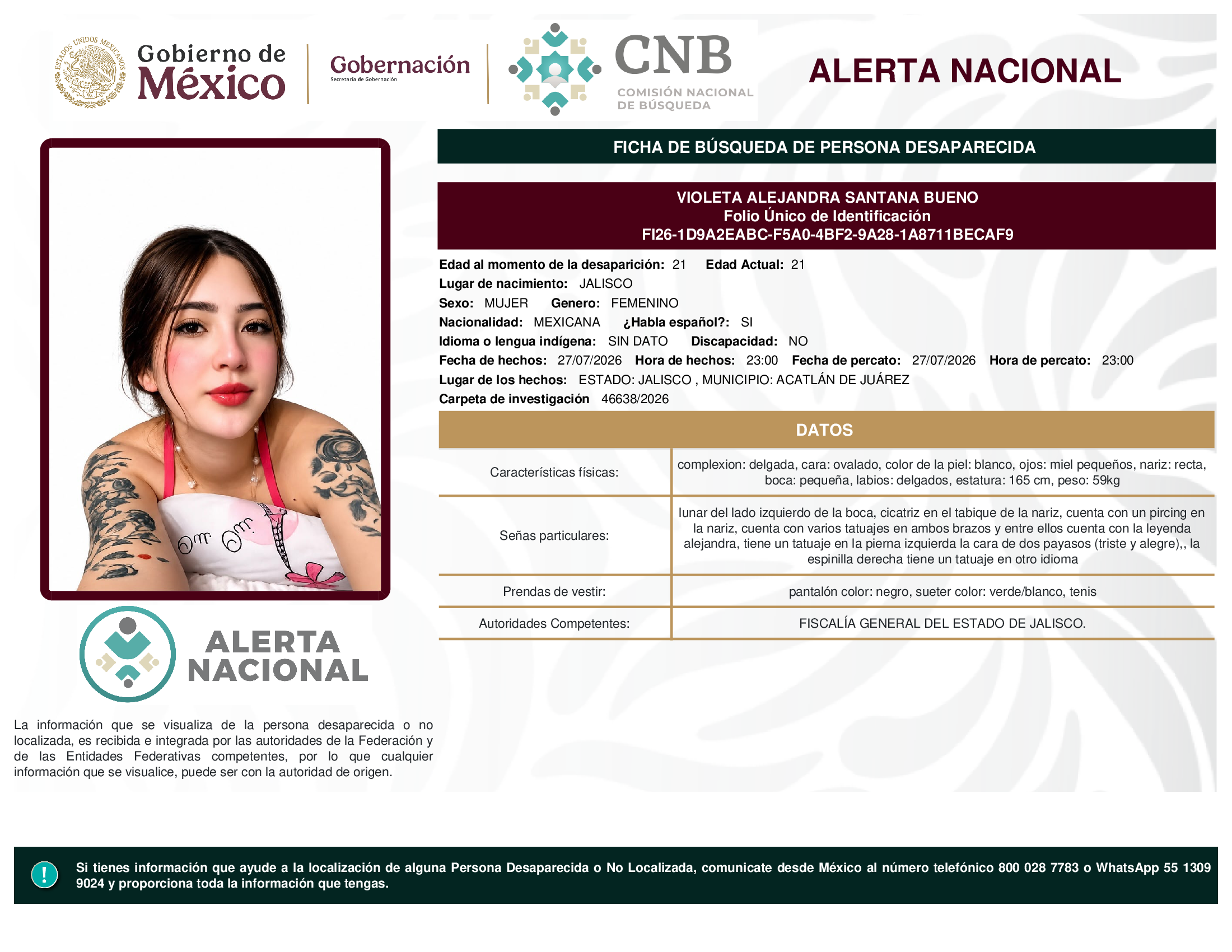 VIOLETA ALEJANDRA SANTANA BUENO