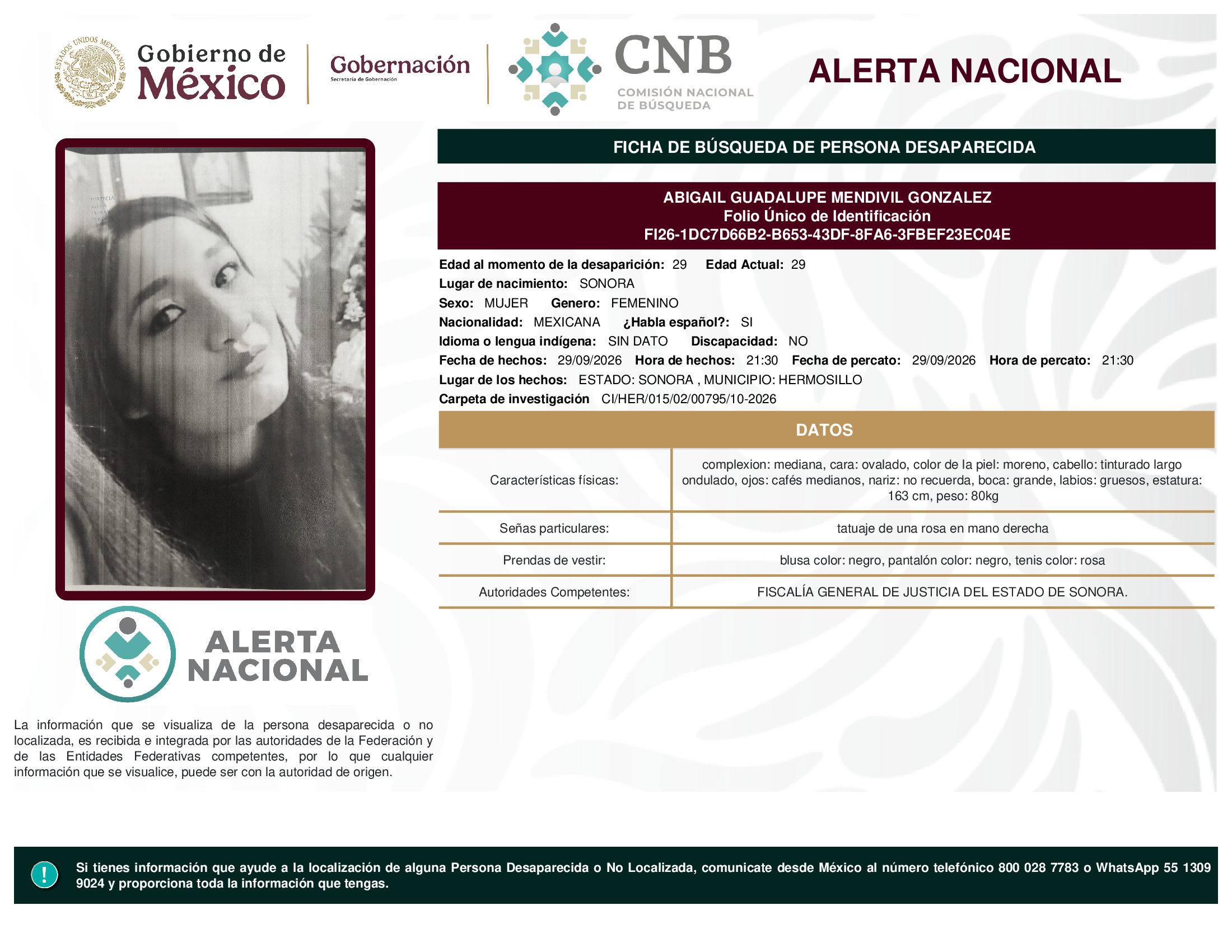 ABIGAIL GUADALUPE MENDIVIL GONZALEZ