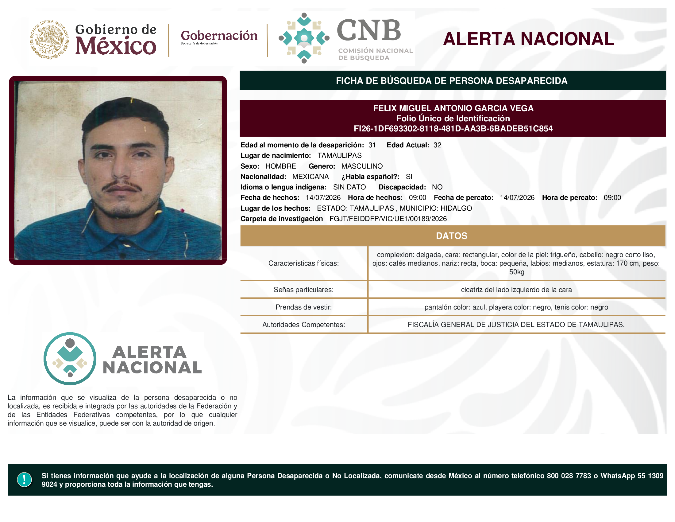 FELIX MIGUEL ANTONIO GARCIA VEGA