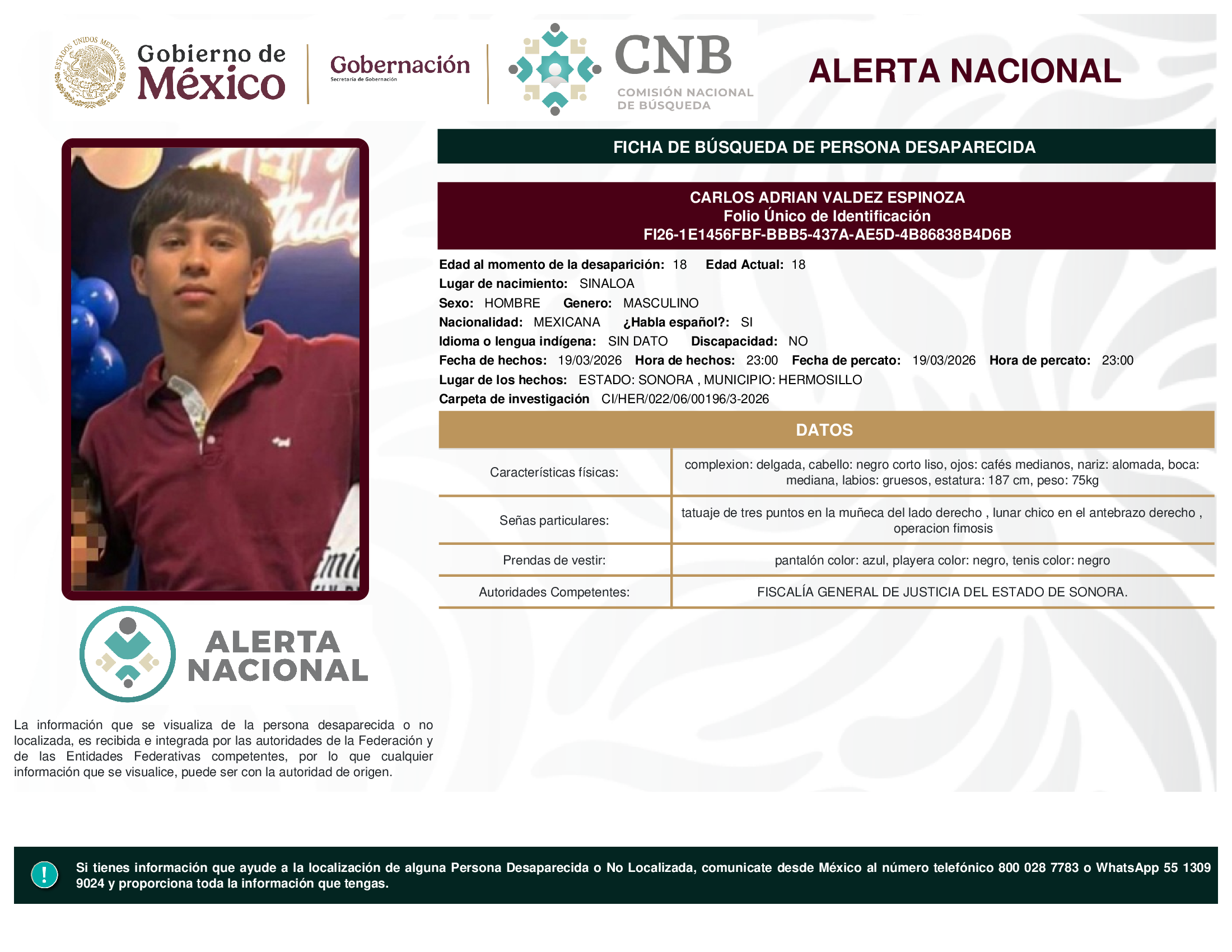 CARLOS ADRIAN VALDEZ ESPINOZA