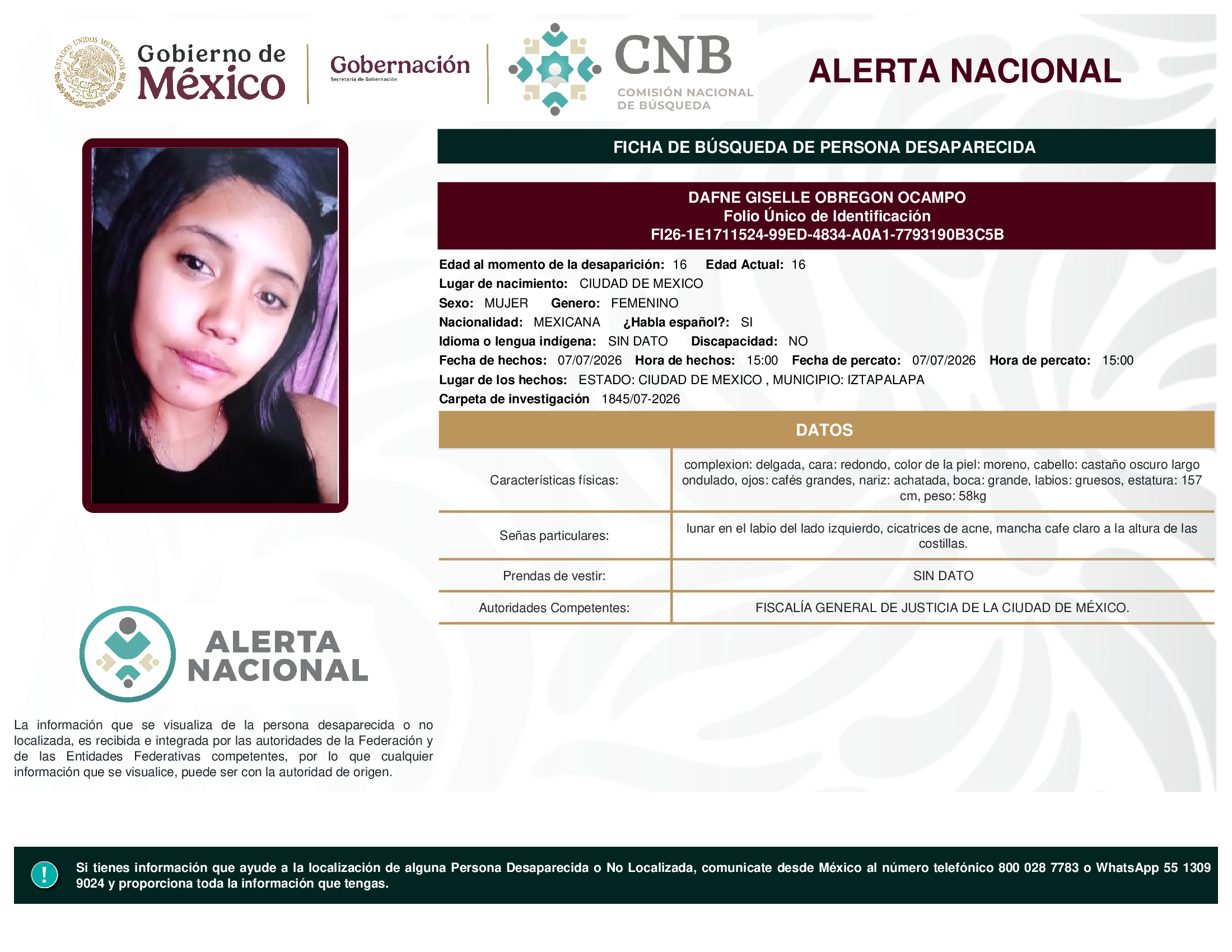 DAFNE GISELLE OBREGON OCAMPO