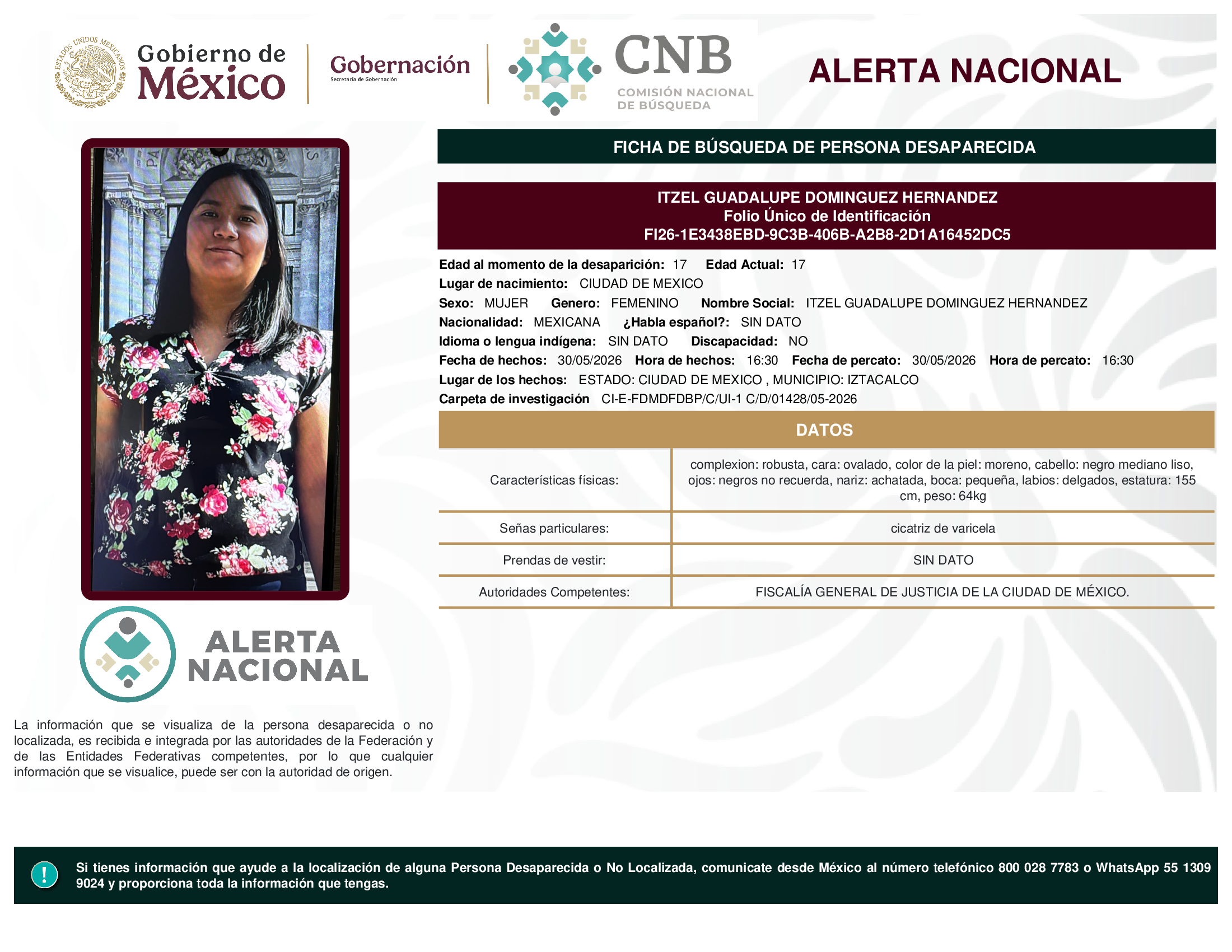 ITZEL GUADALUPE DOMINGUEZ HERNANDEZ