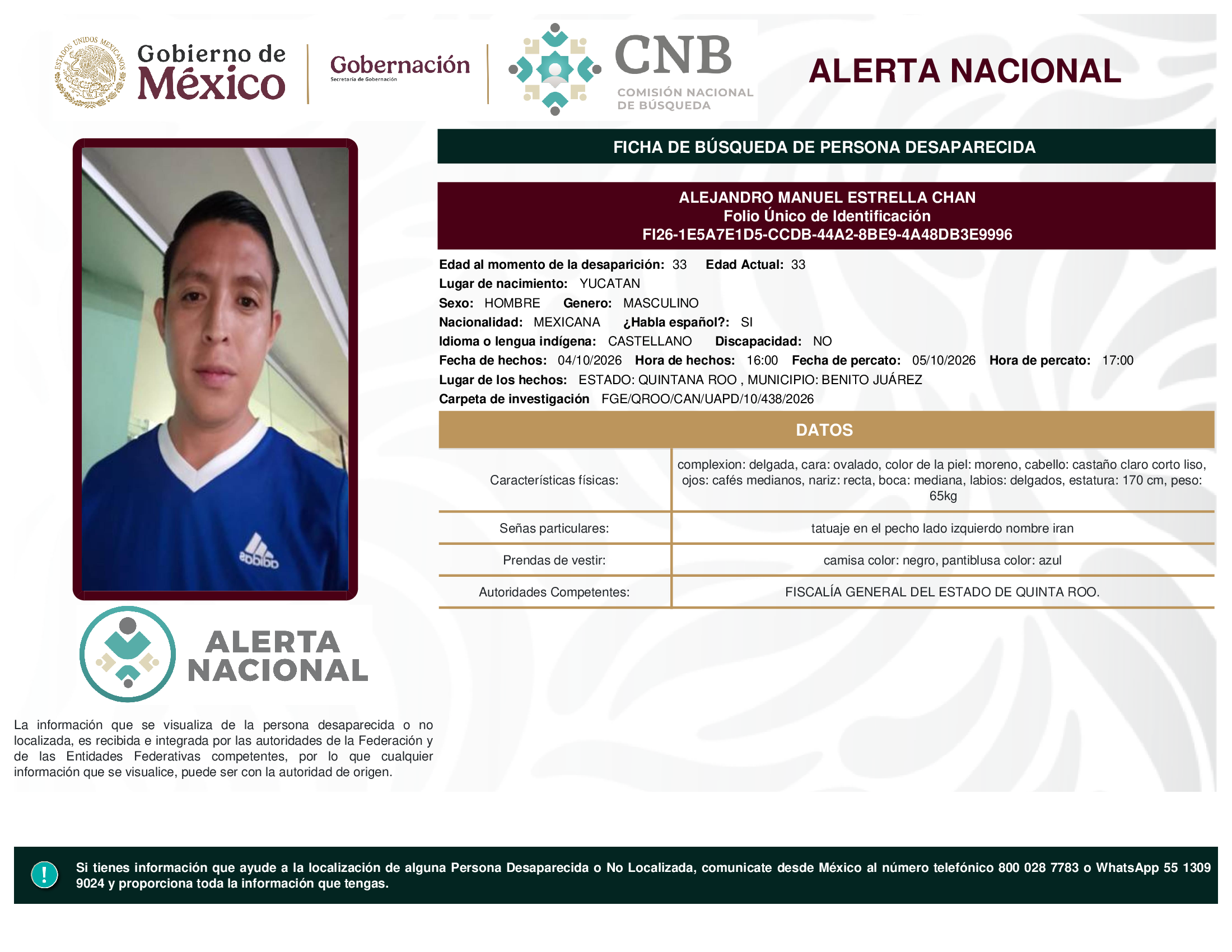 ALEJANDRO MANUEL ESTRELLA CHAN