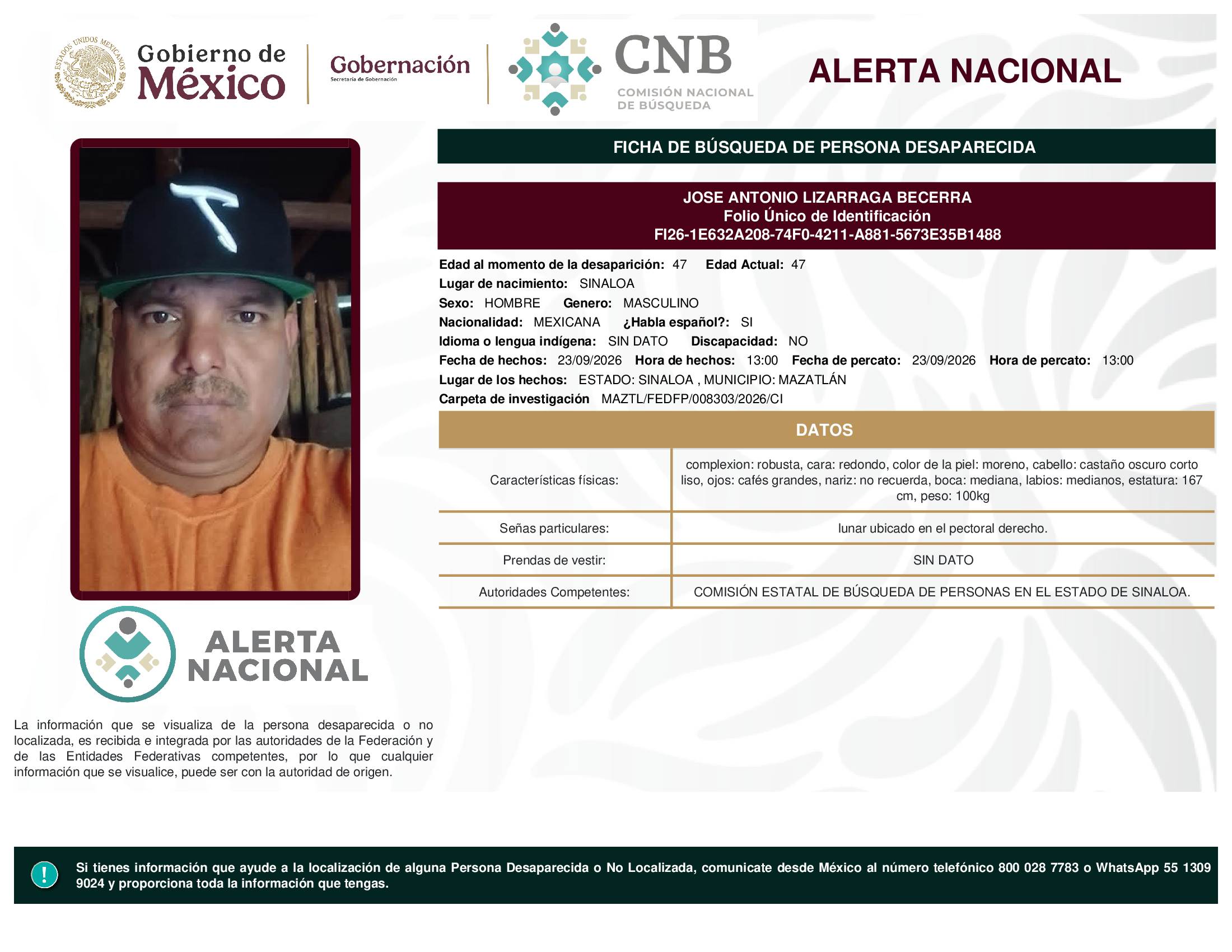 JOSE ANTONIO LIZARRAGA BECERRA