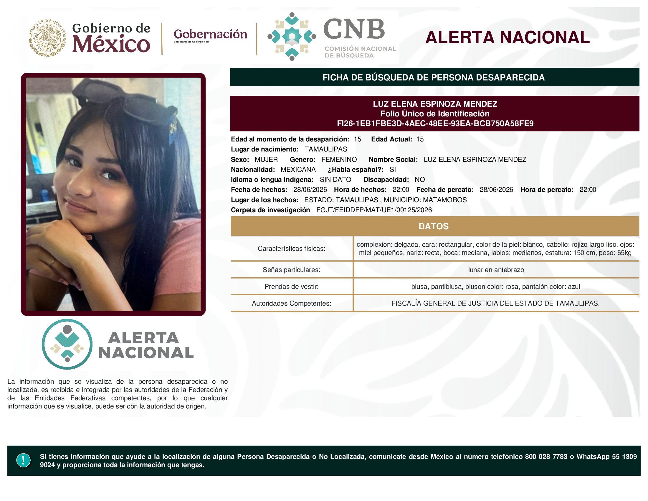 LUZ ELENA ESPINOZA MENDEZ