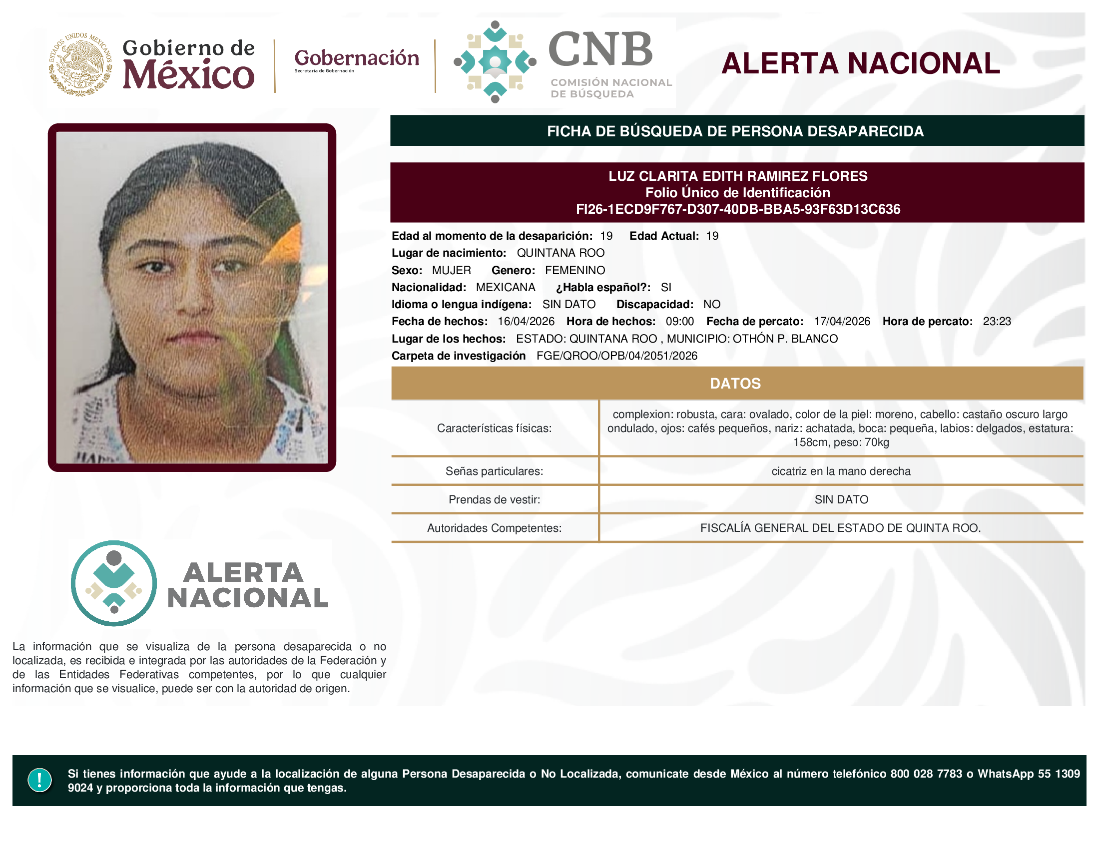 LUZ CLARITA EDITH RAMIREZ FLORES