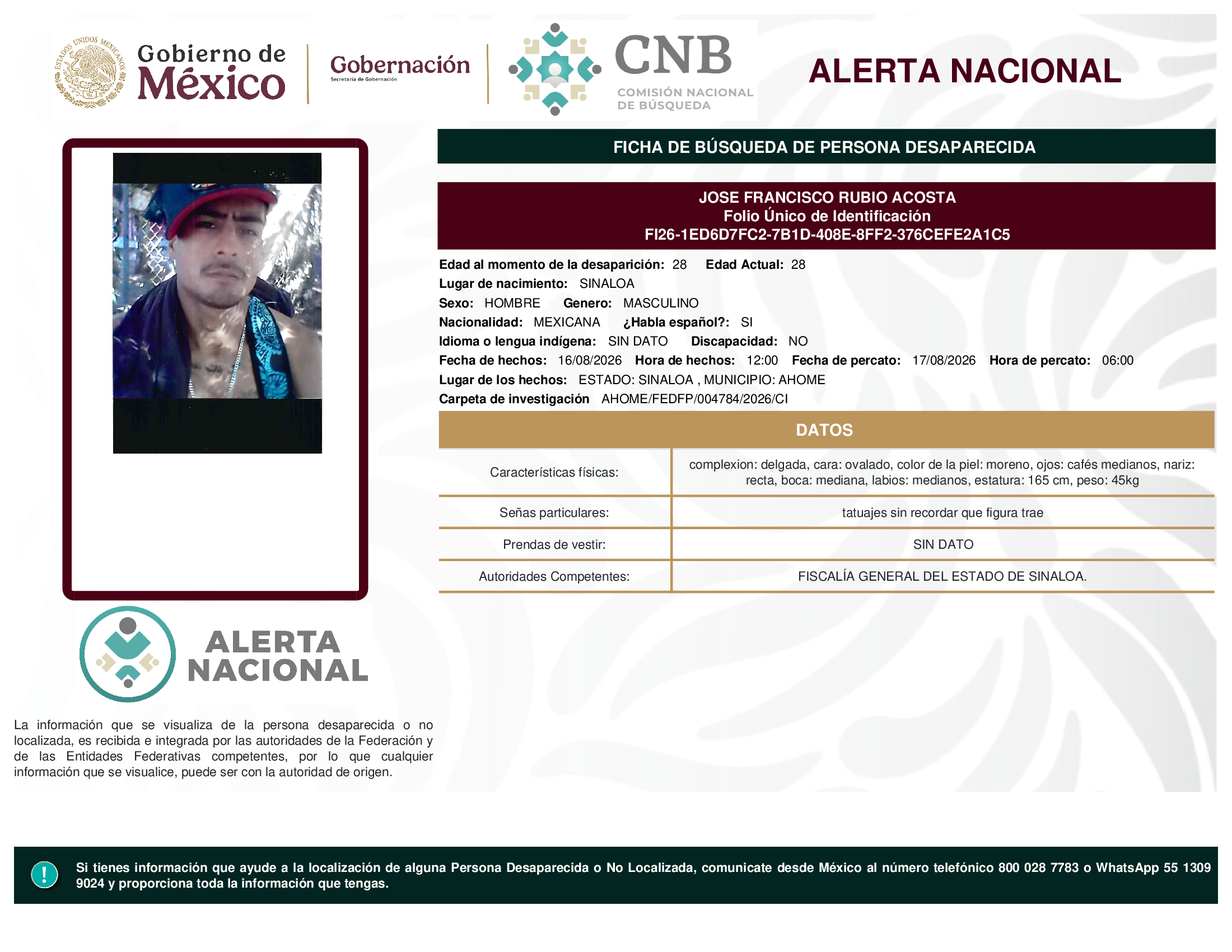JOSE FRANCISCO RUBIO ACOSTA