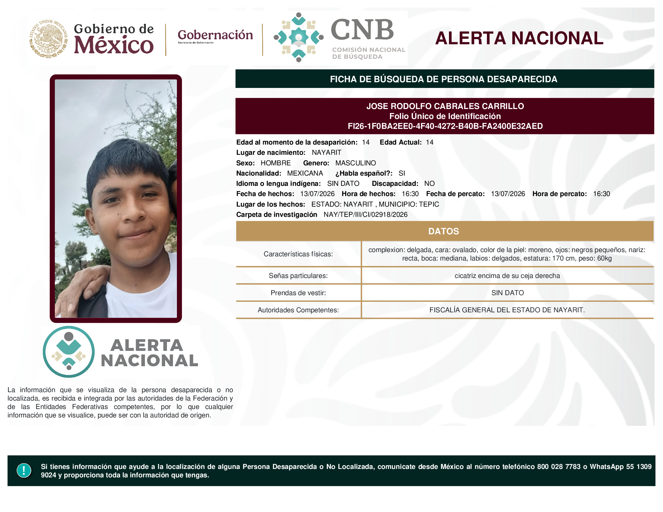 JOSE RODOLFO CABRALES CARRILLO