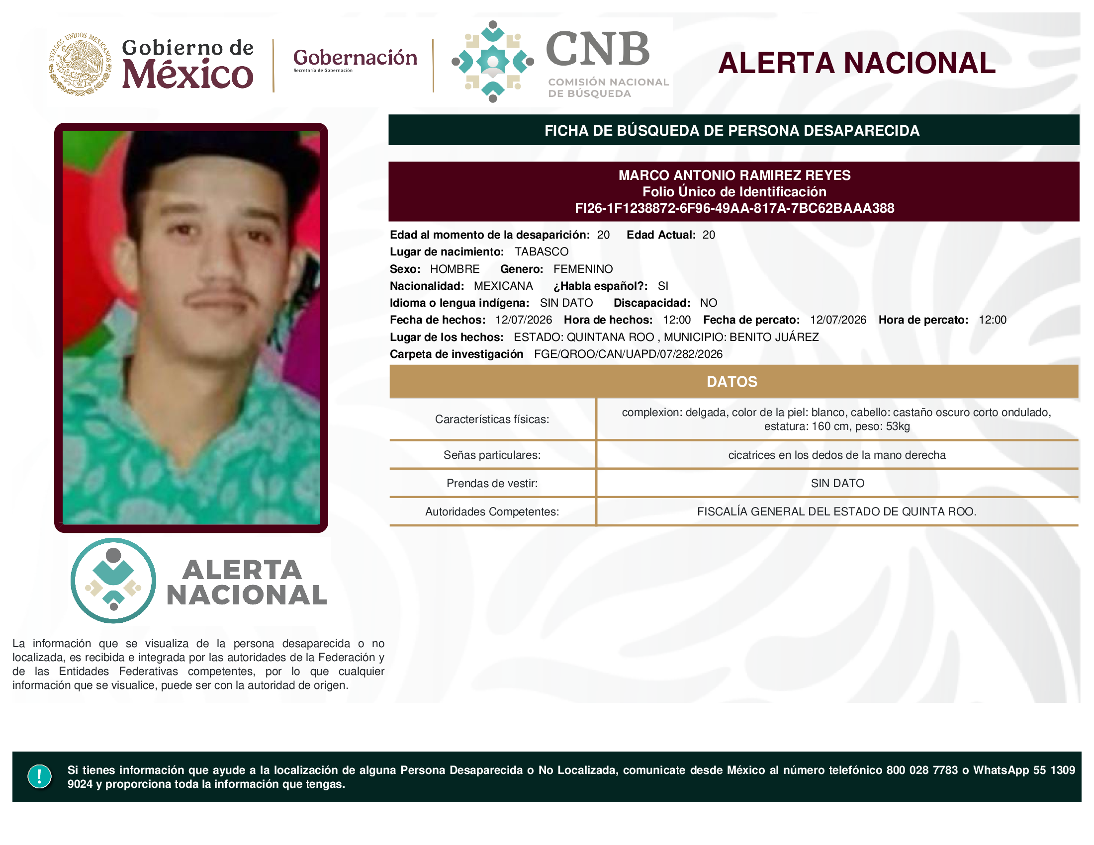 MARCO ANTONIO RAMIREZ REYES