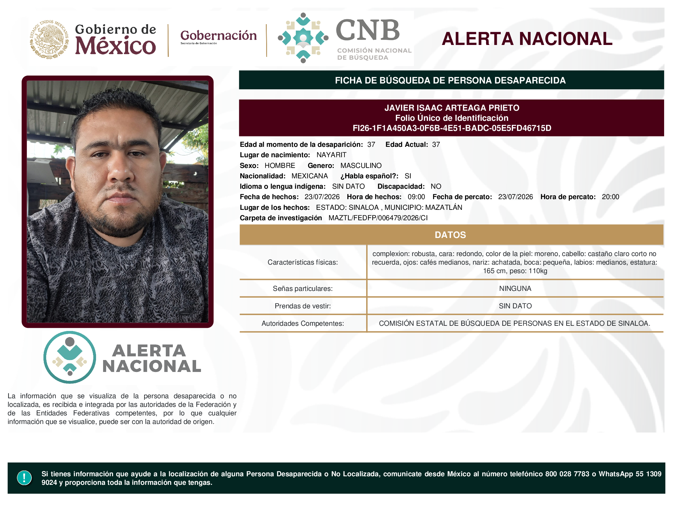 JAVIER ISAAC ARTEAGA PRIETO