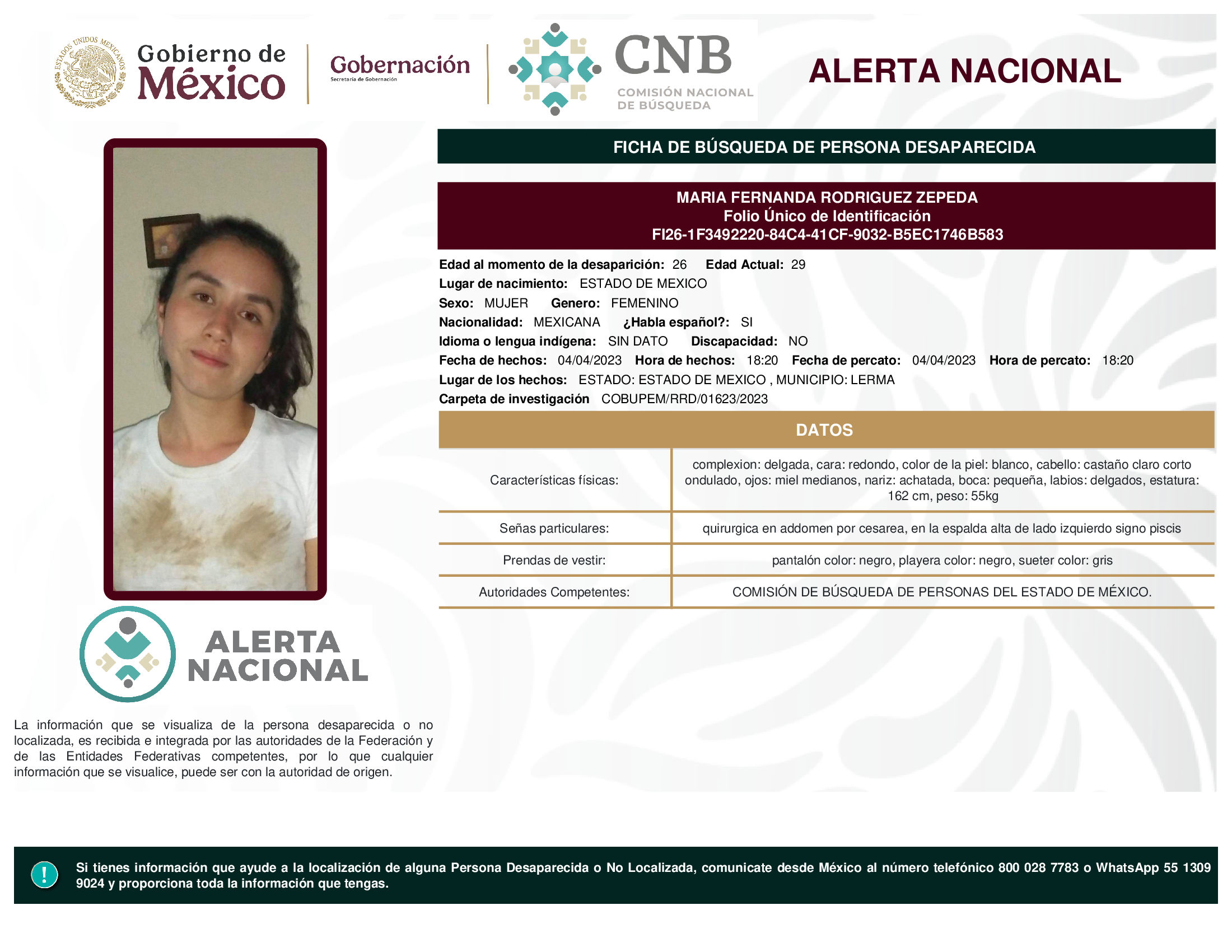 MARIA FERNANDA RODRIGUEZ ZEPEDA