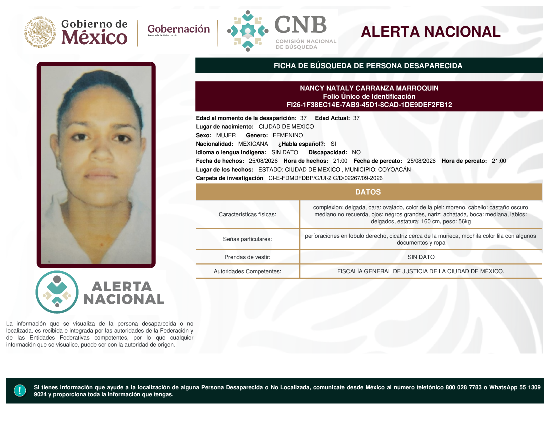 NANCY NATALY CARRANZA MARROQUIN