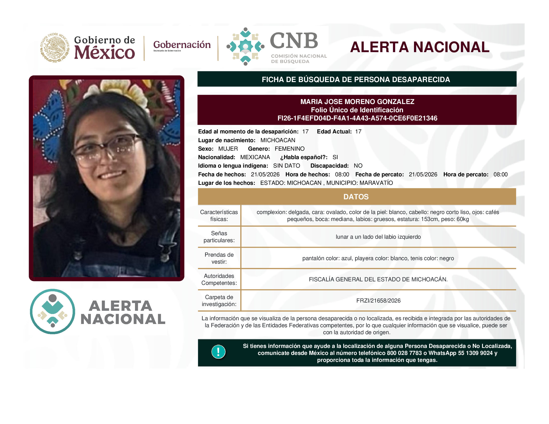 MARIA JOSE MORENO GONZALEZ