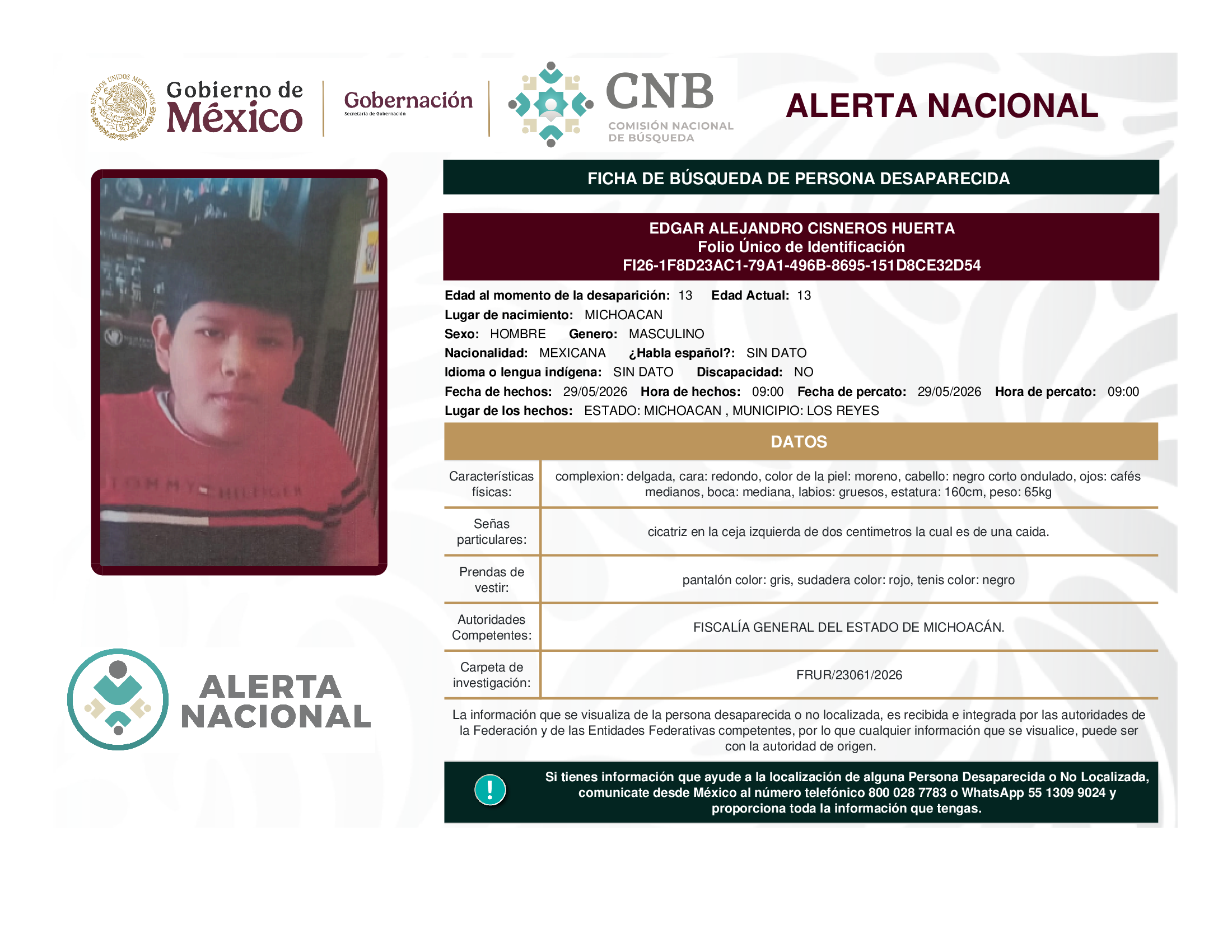 EDGAR ALEJANDRO CISNEROS HUERTA