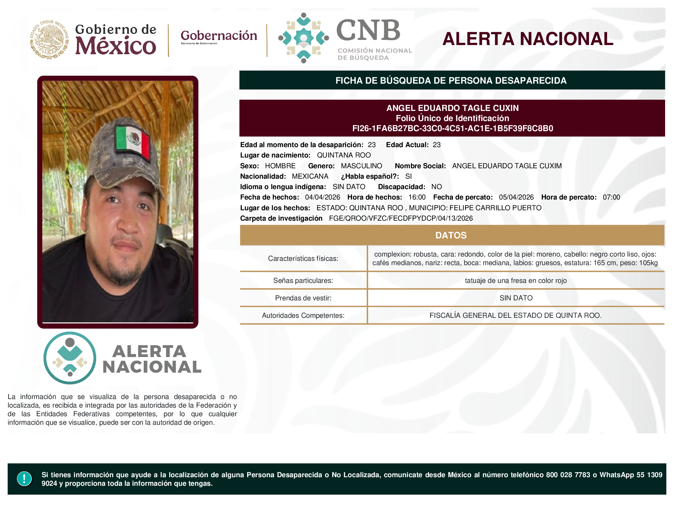 ANGEL EDUARDO TAGLE CUXIN