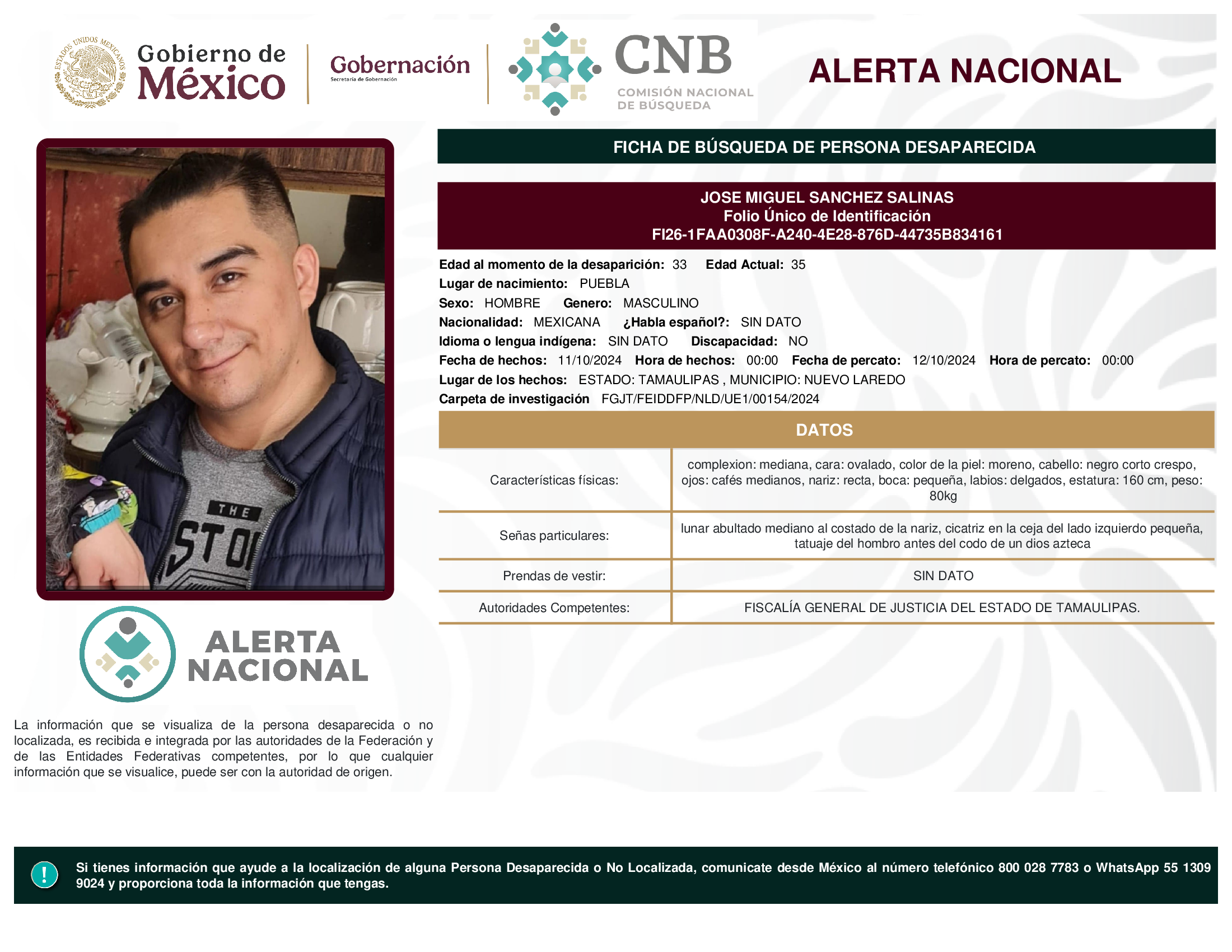 JOSE MIGUEL SANCHEZ SALINAS