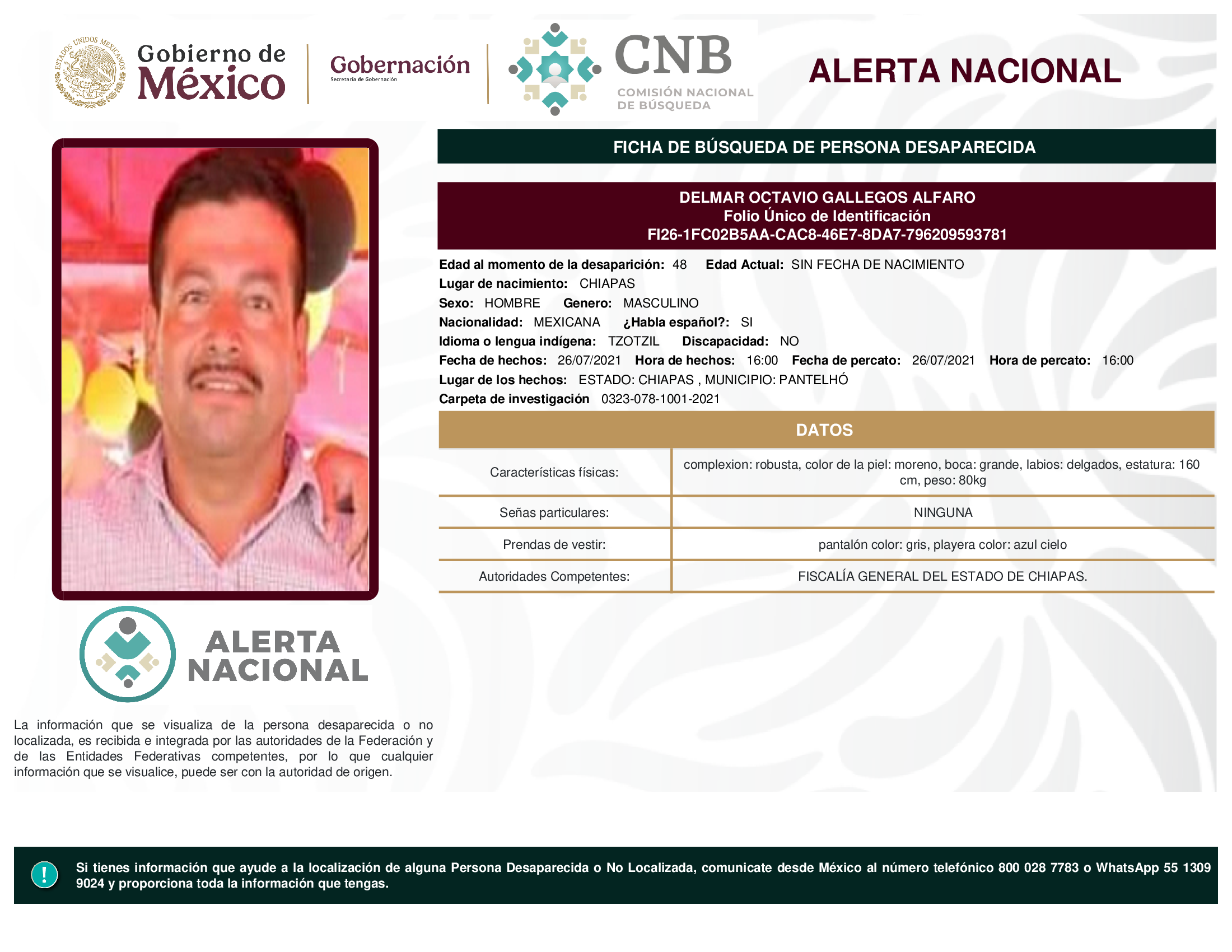 DELMAR OCTAVIO GALLEGOS ALFARO