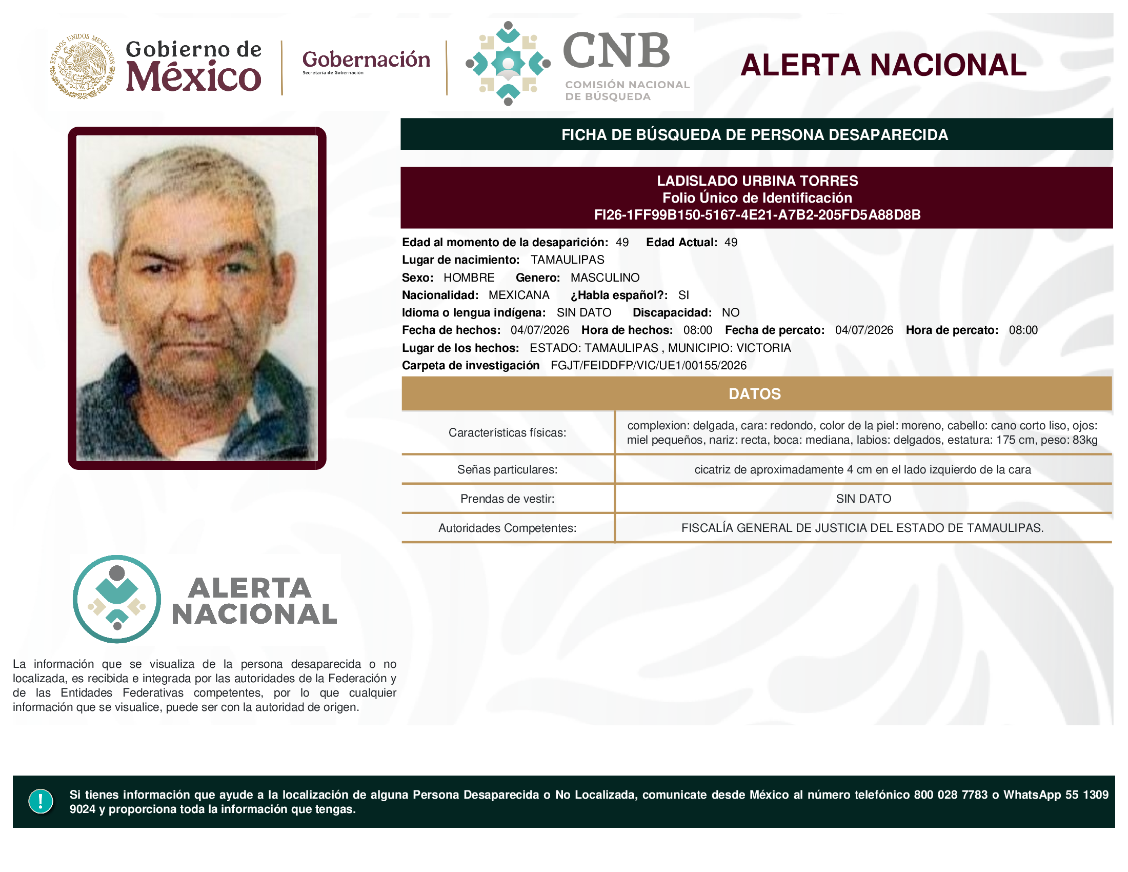 LADISLADO URBINA TORRES