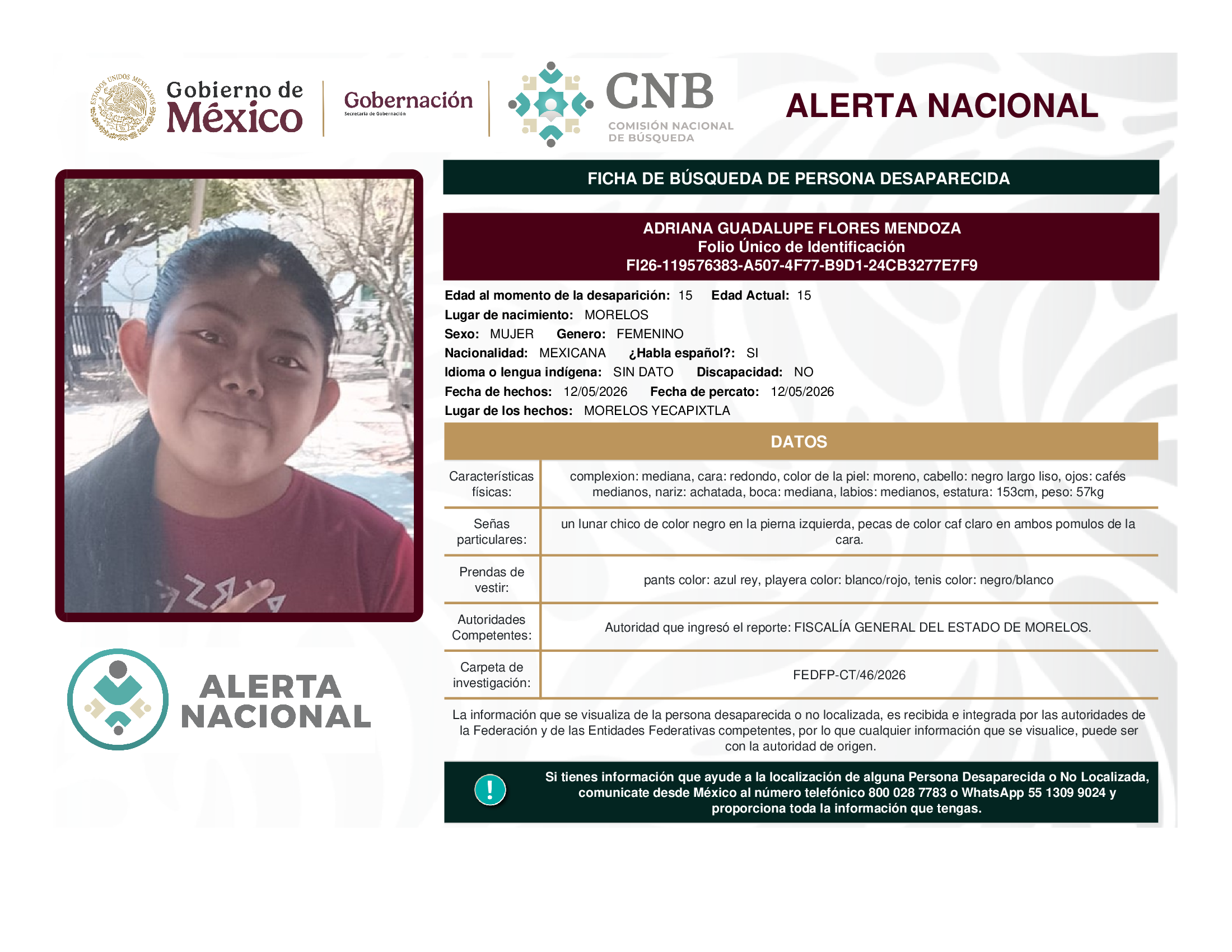ADRIANA GUADALUPE FLORES MENDOZA