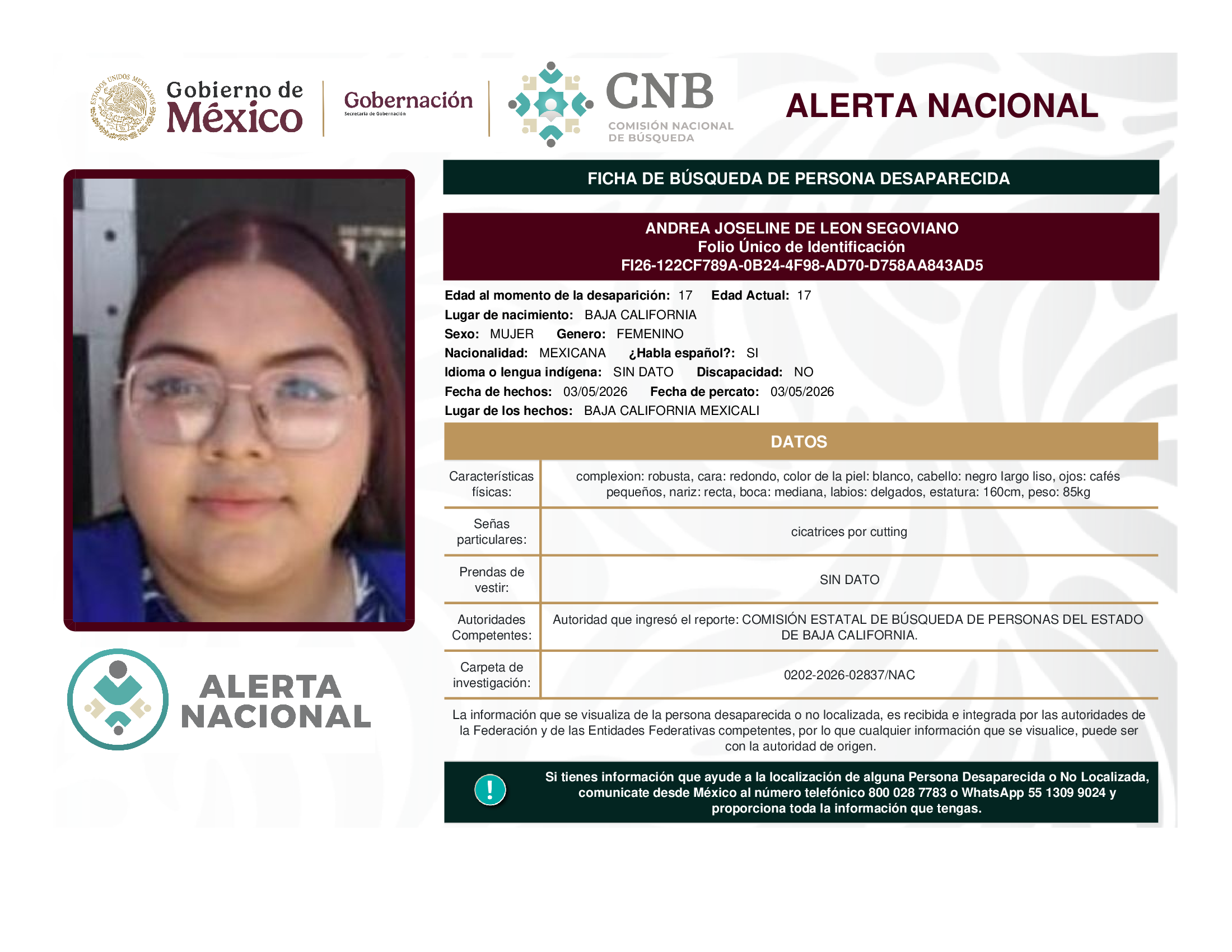 ANDREA JOSELINE DE LEON SEGOVIANO