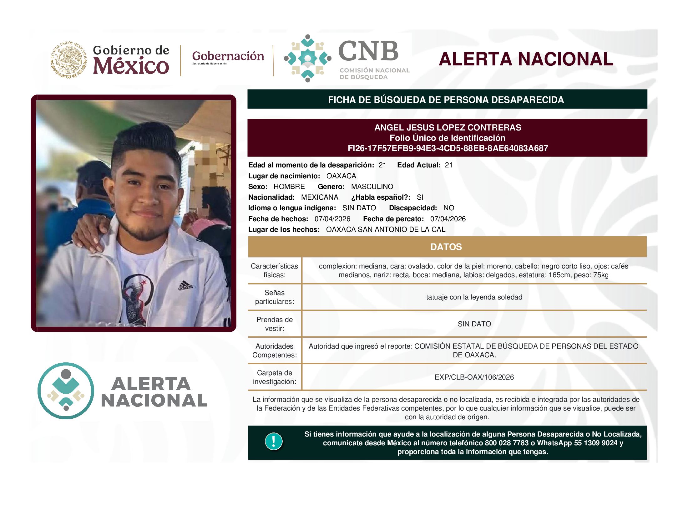 ANGEL JESUS LOPEZ CONTRERAS