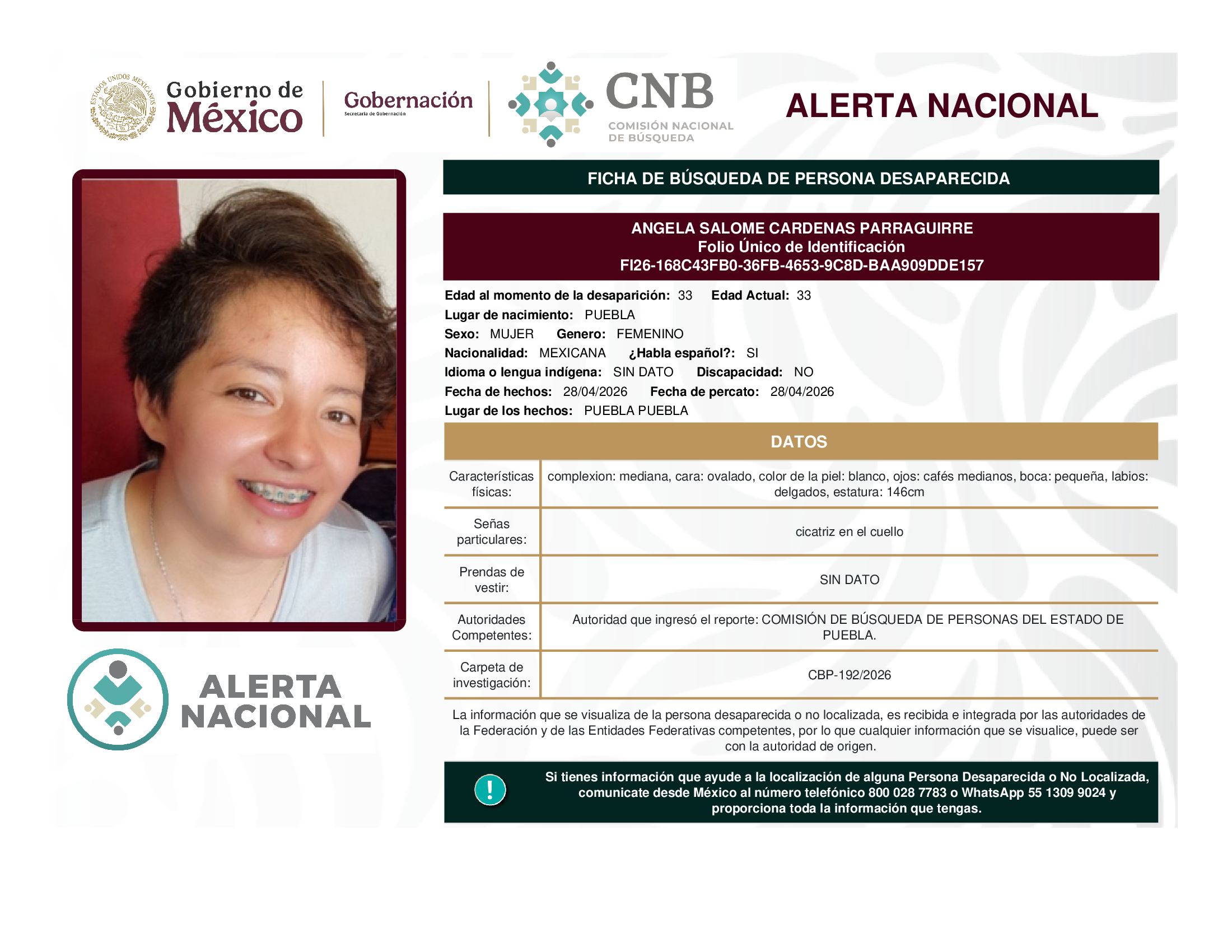 ANGELA SALOME CARDENAS PARRAGUIRRE