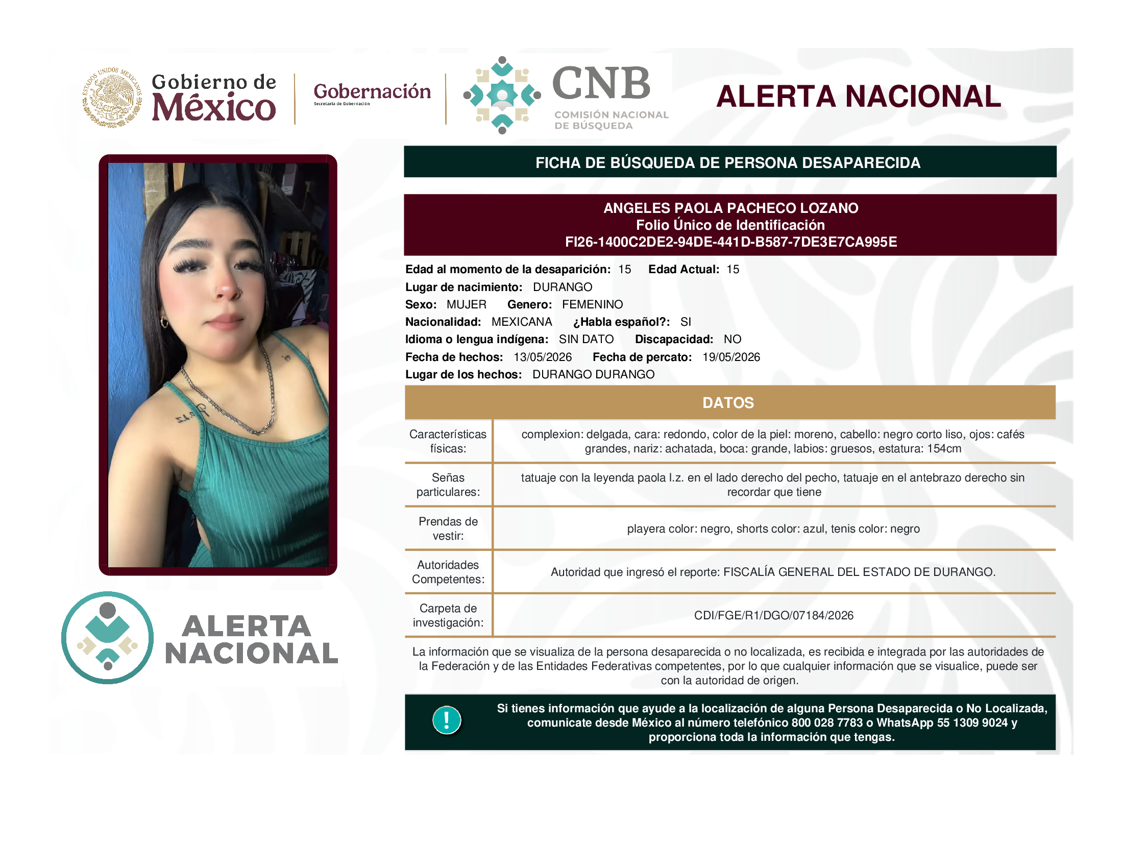 ANGELES PAOLA PACHECO LOZANO