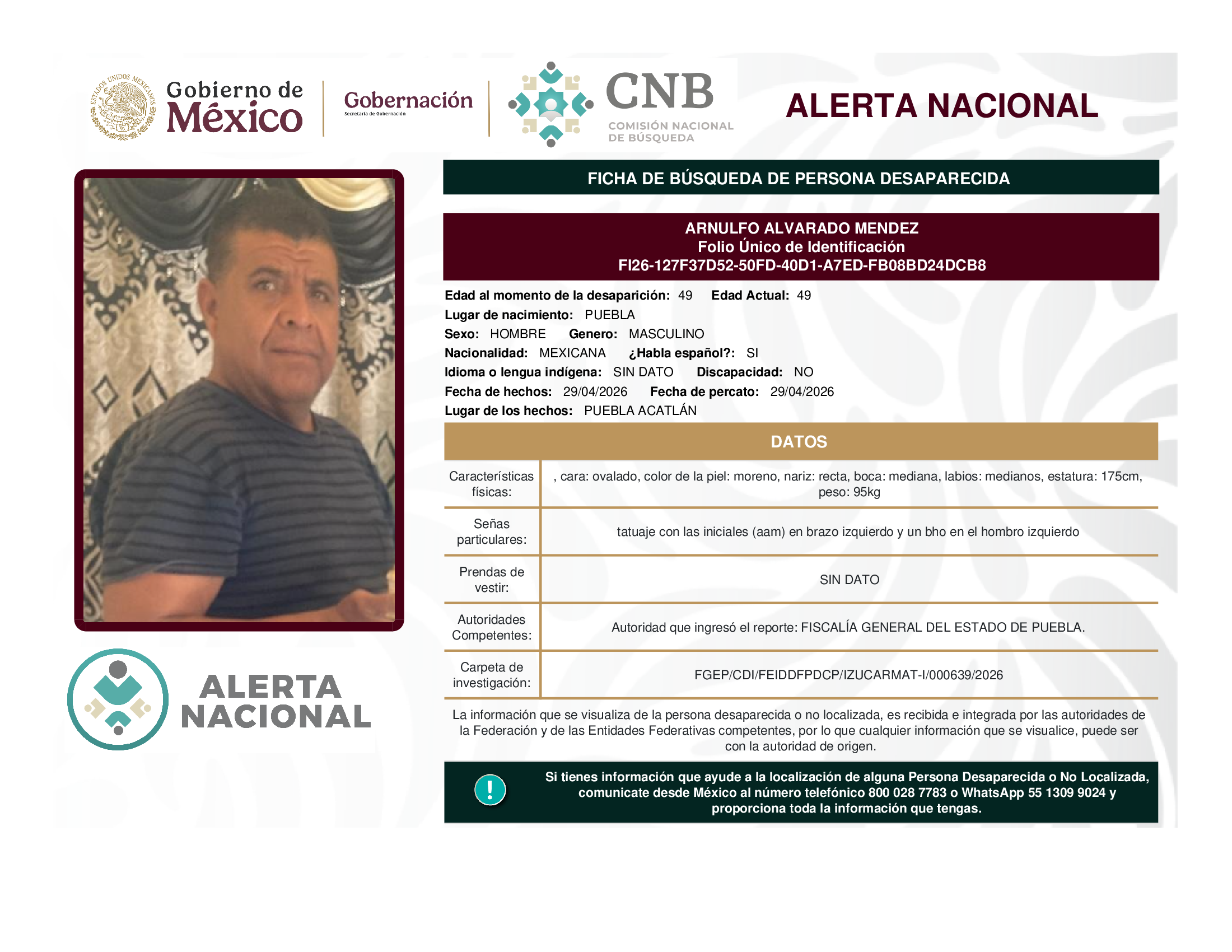 ARNULFO ALVARADO MENDEZ