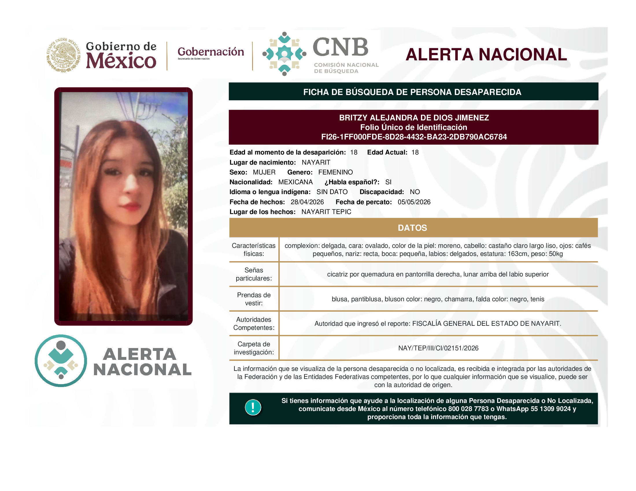BRITZY ALEJANDRA DE DIOS JIMENEZ