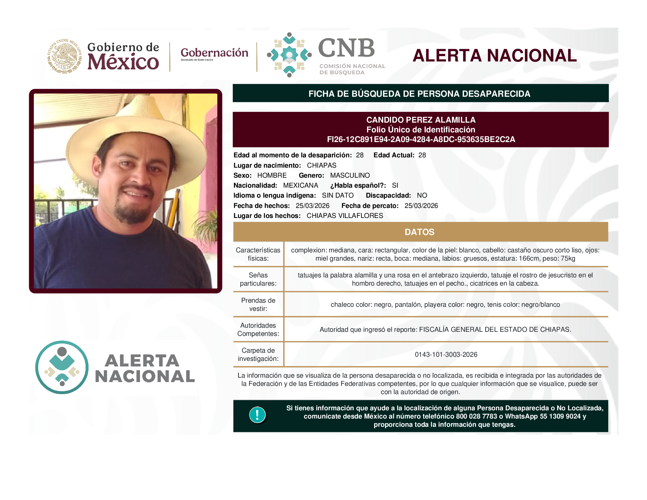 CANDIDO PEREZ ALAMILLA