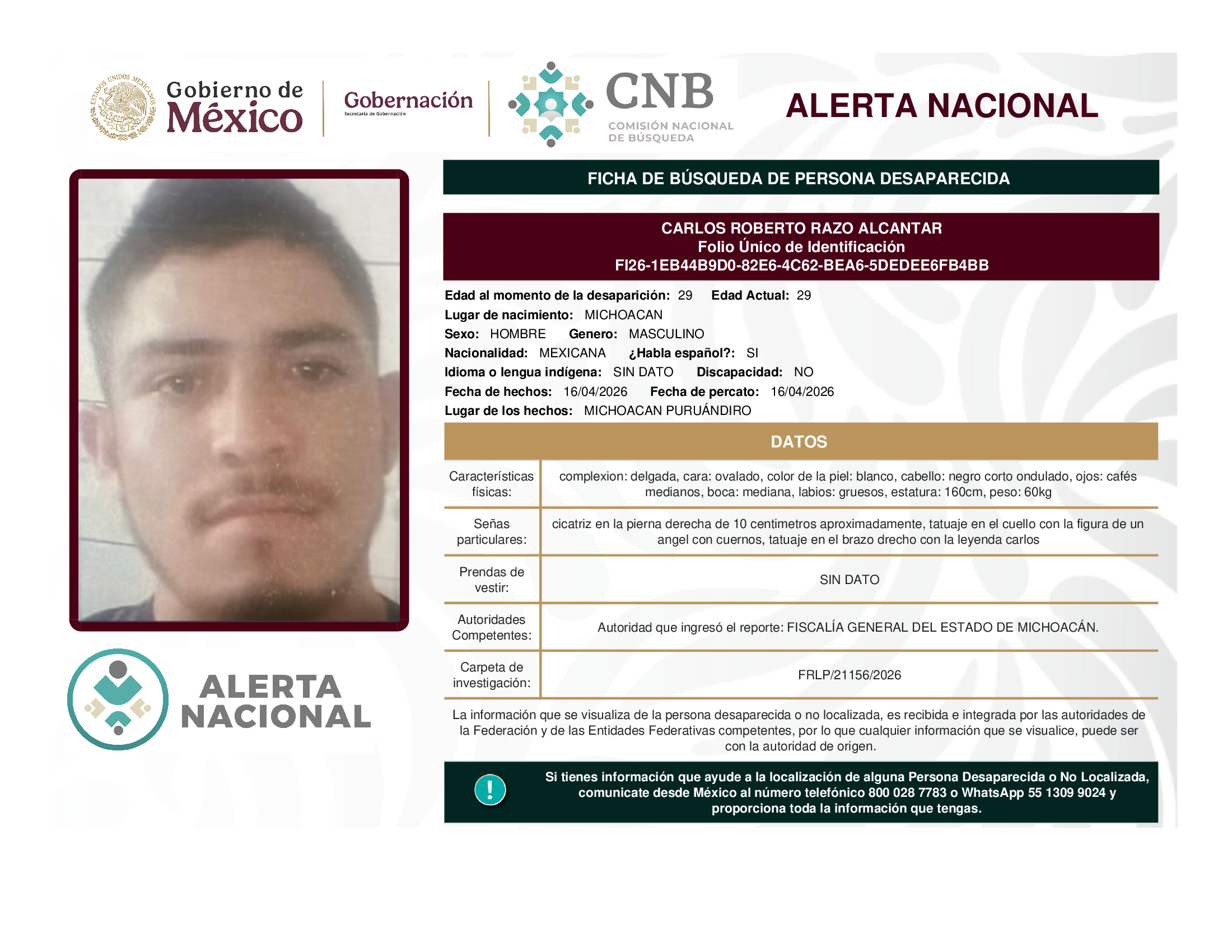 CARLOS ROBERTO RAZO ALCANTAR
