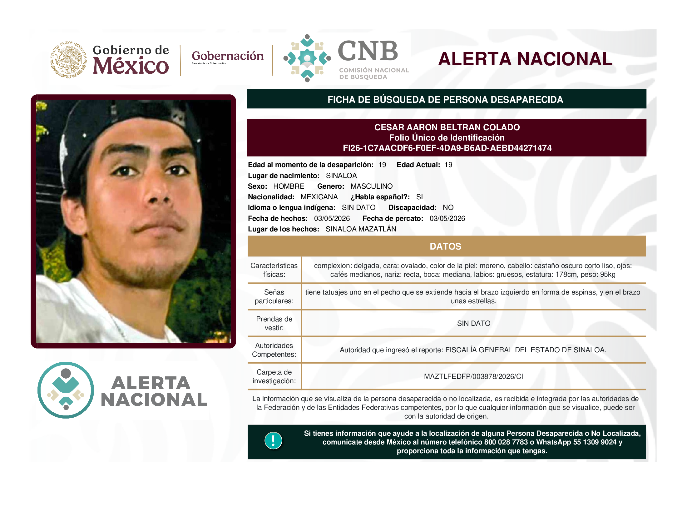CESAR AARON BELTRAN COLADO
