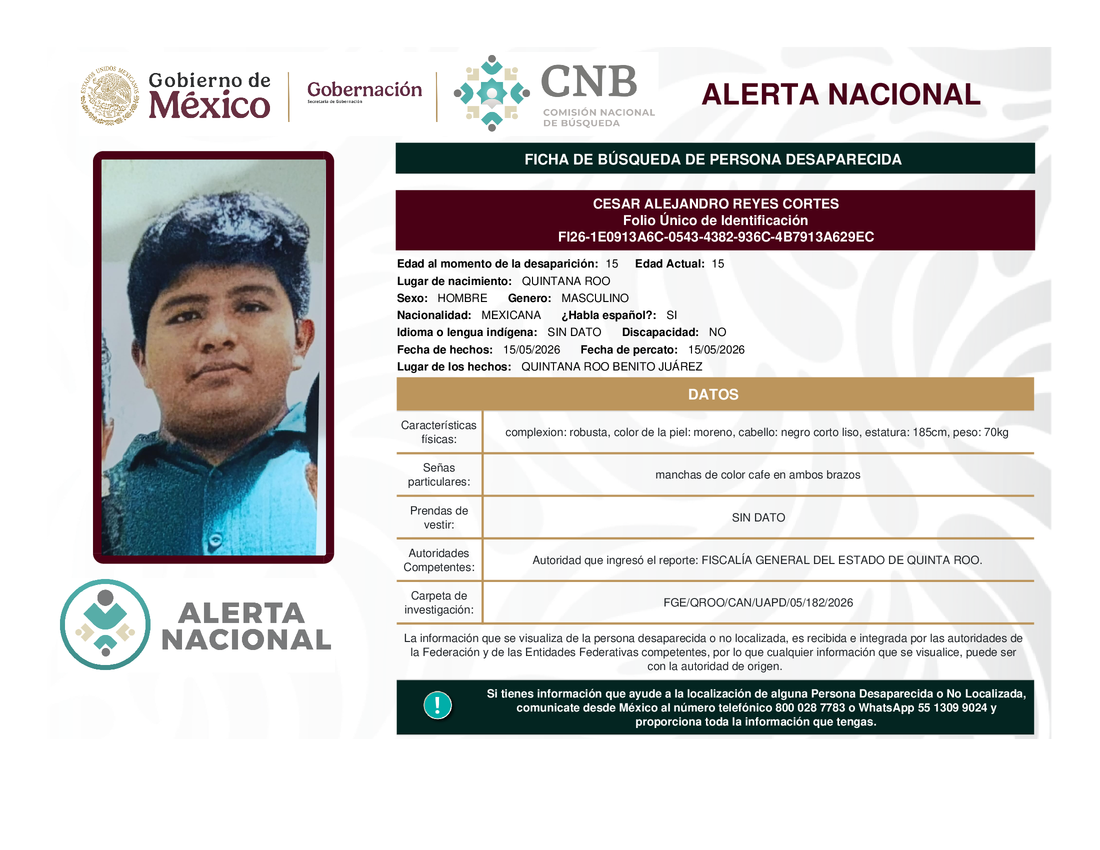 CESAR ALEJANDRO REYES CORTES
