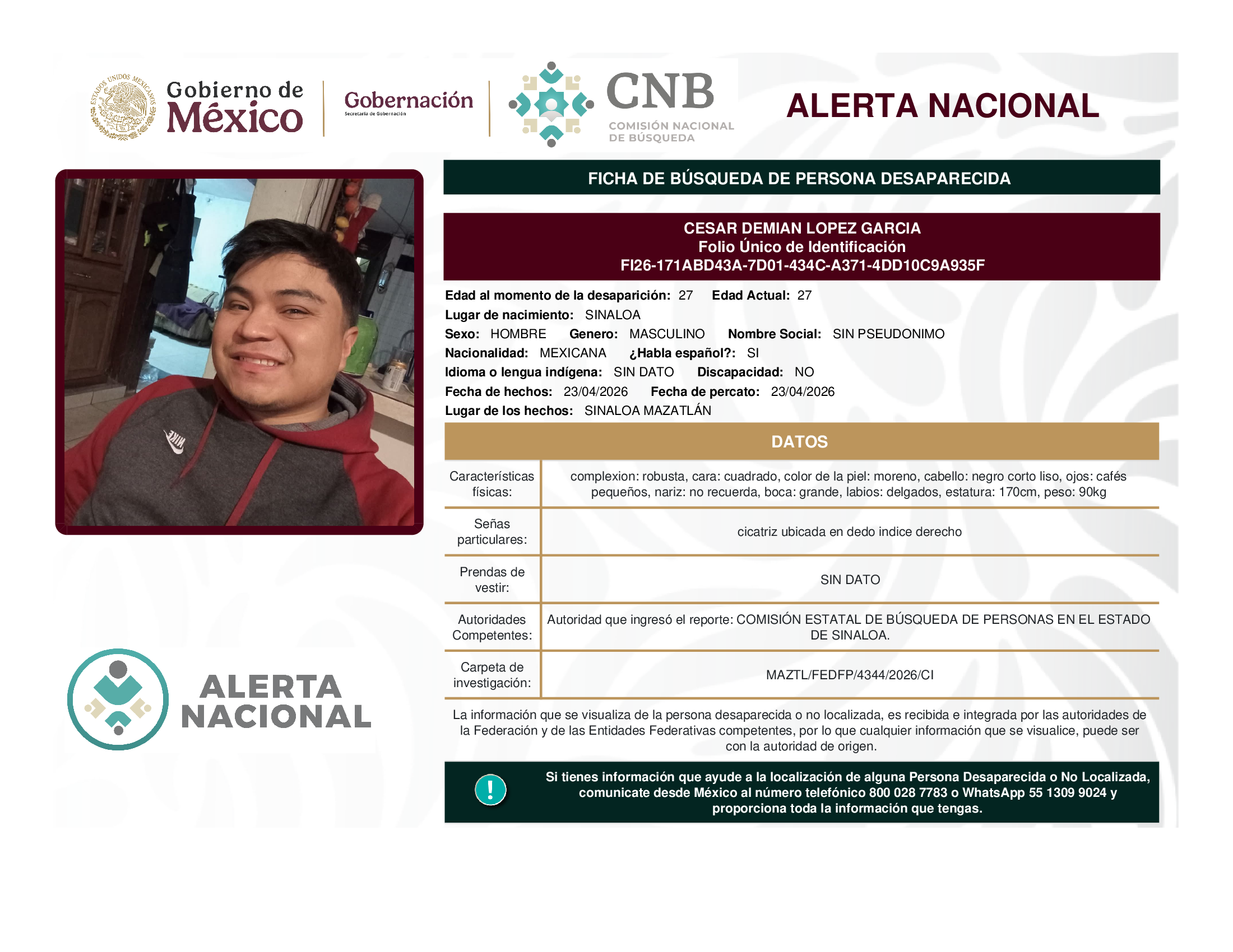 CESAR DEMIAN LOPEZ GARCIA