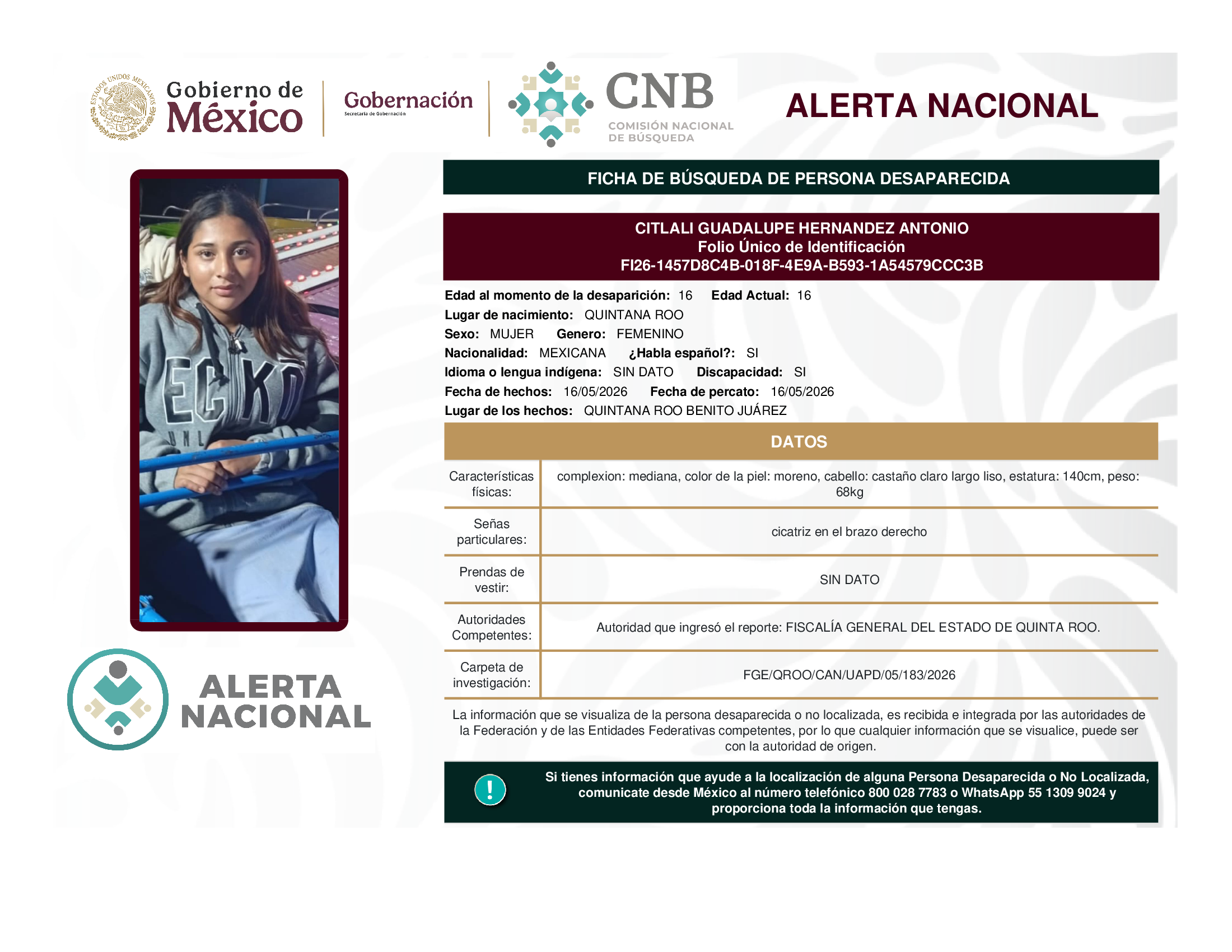 CITLALI GUADALUPE HERNANDEZ ANTONIO