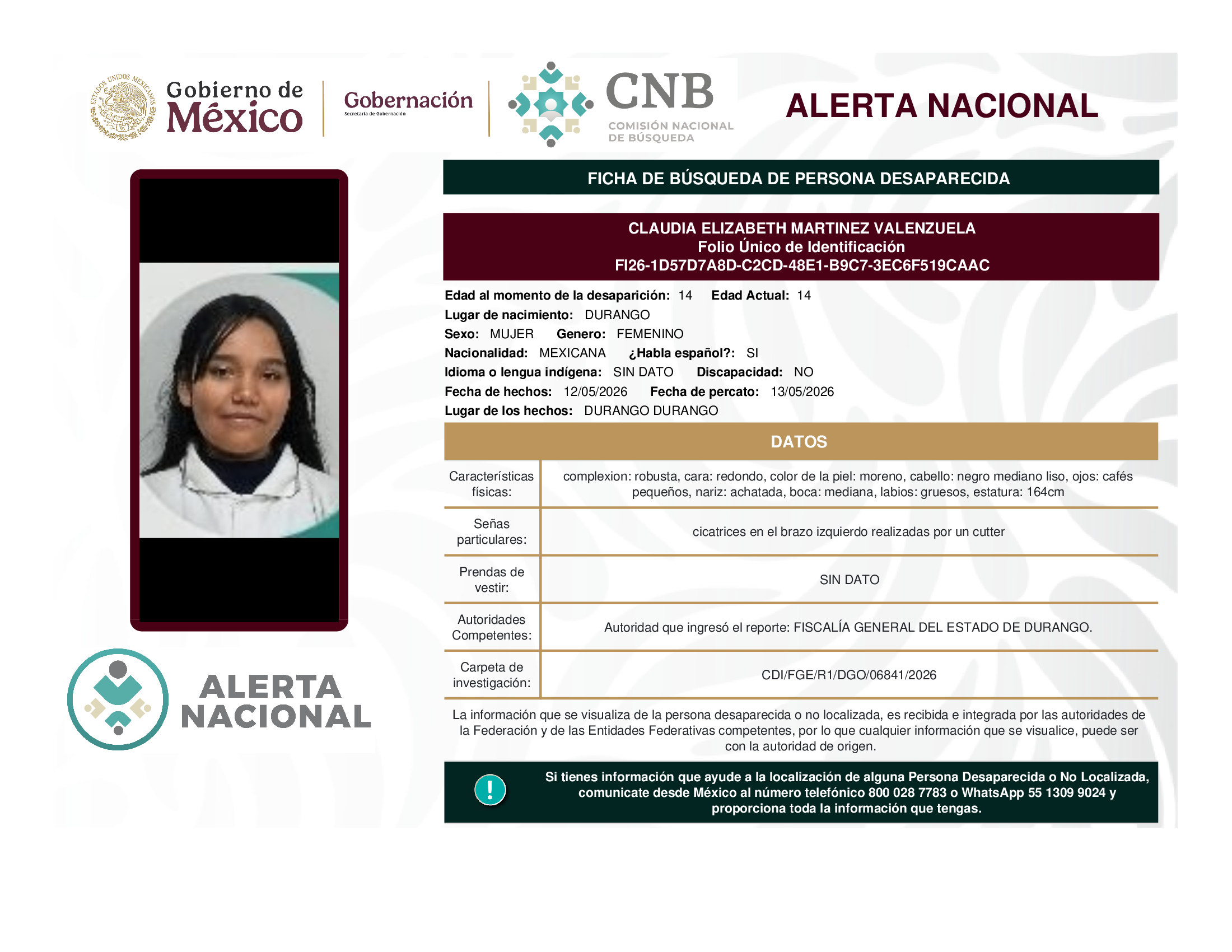 CLAUDIA ELIZABETH MARTINEZ VALENZUELA