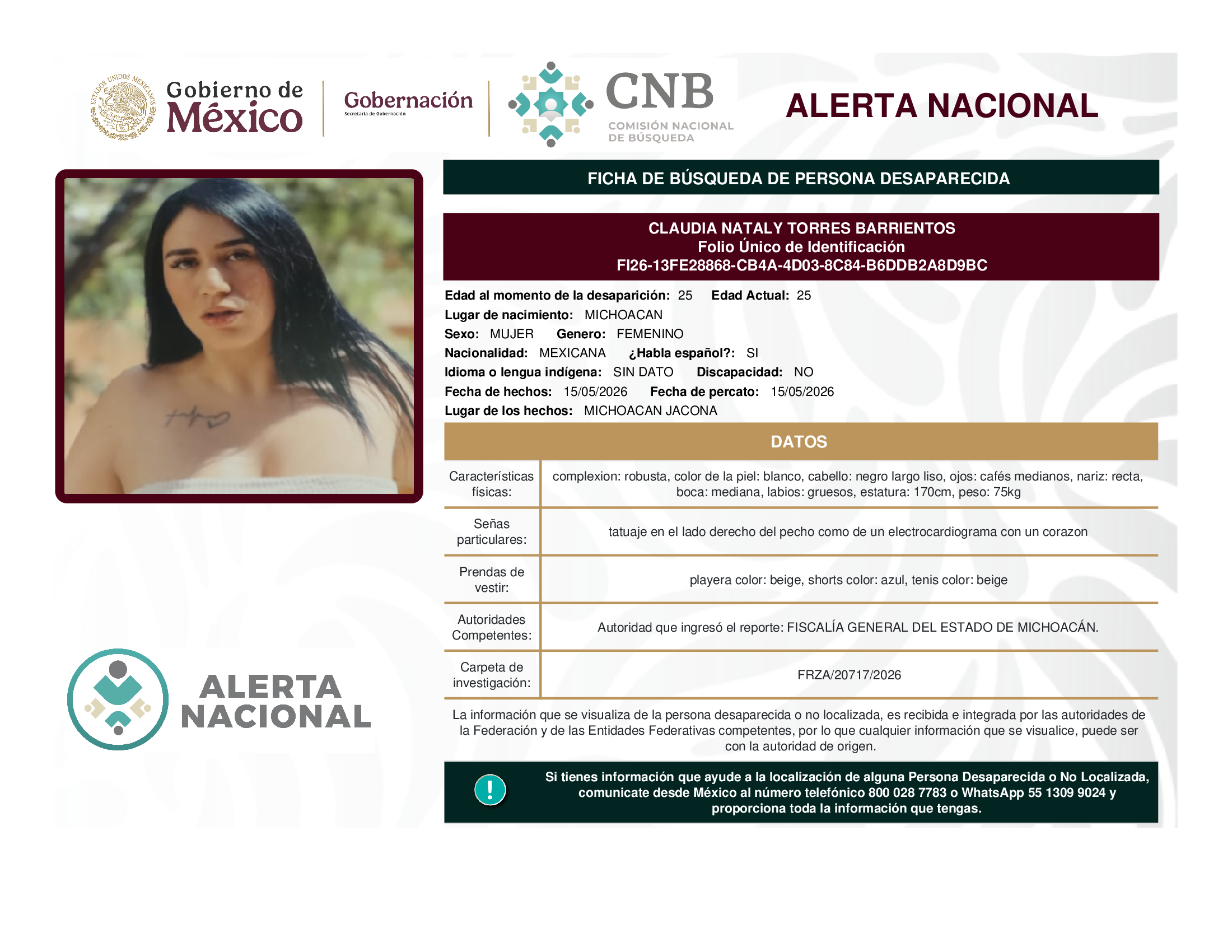 CLAUDIA NATALY TORRES BARRIENTOS
