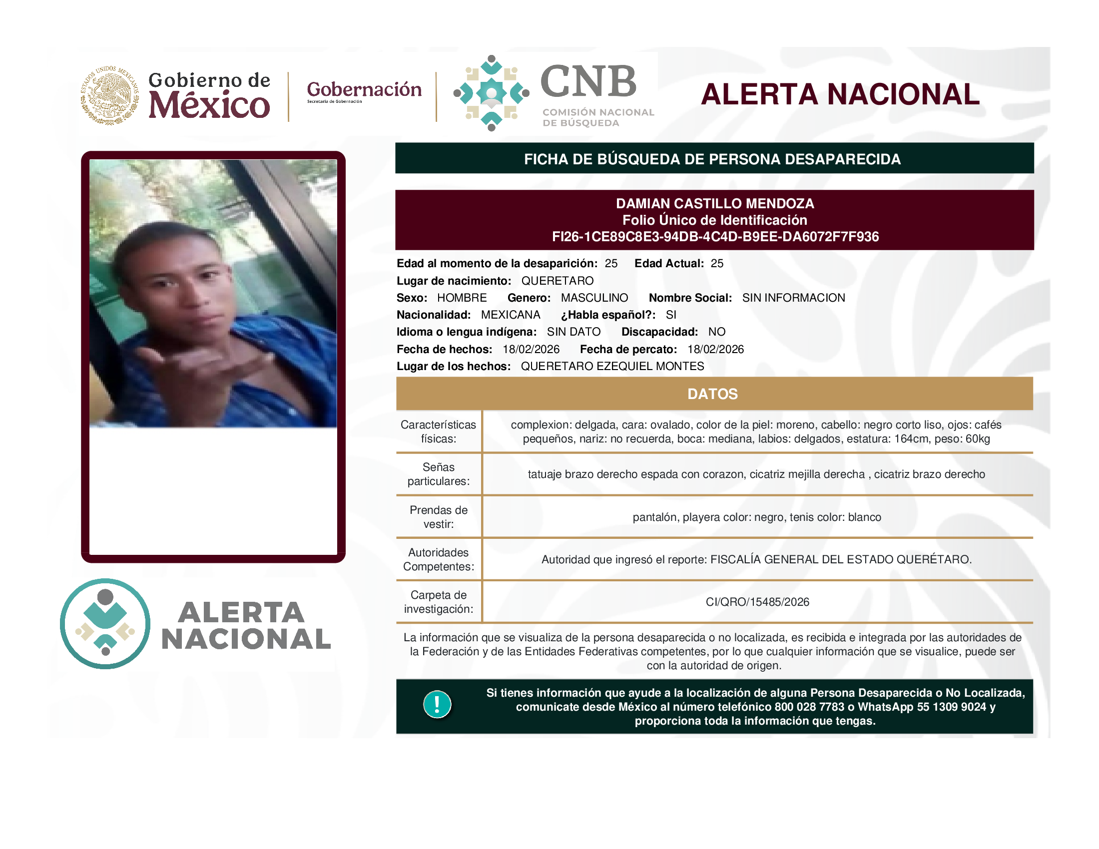 DAMIAN CASTILLO MENDOZA