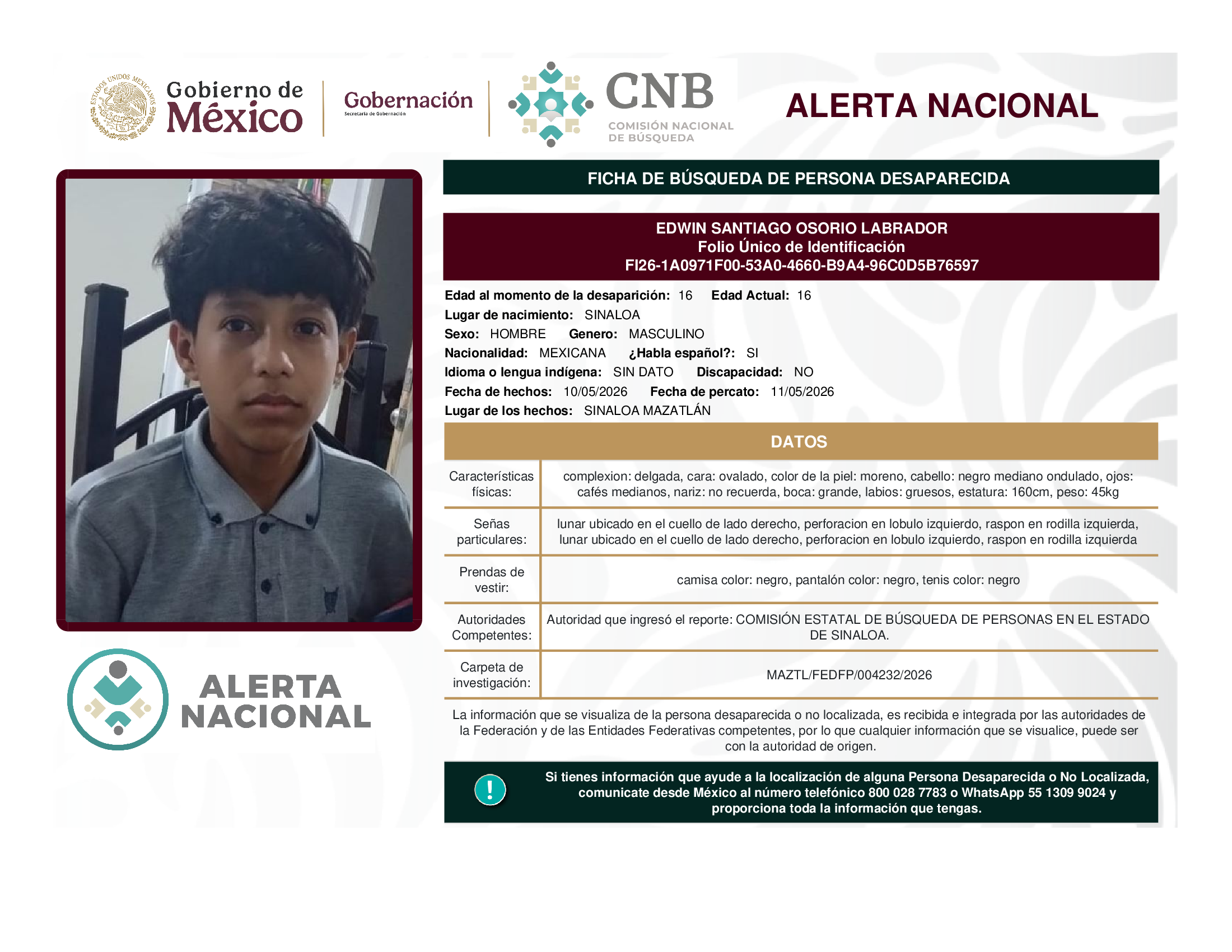 EDWIN SANTIAGO OSORIO LABRADOR