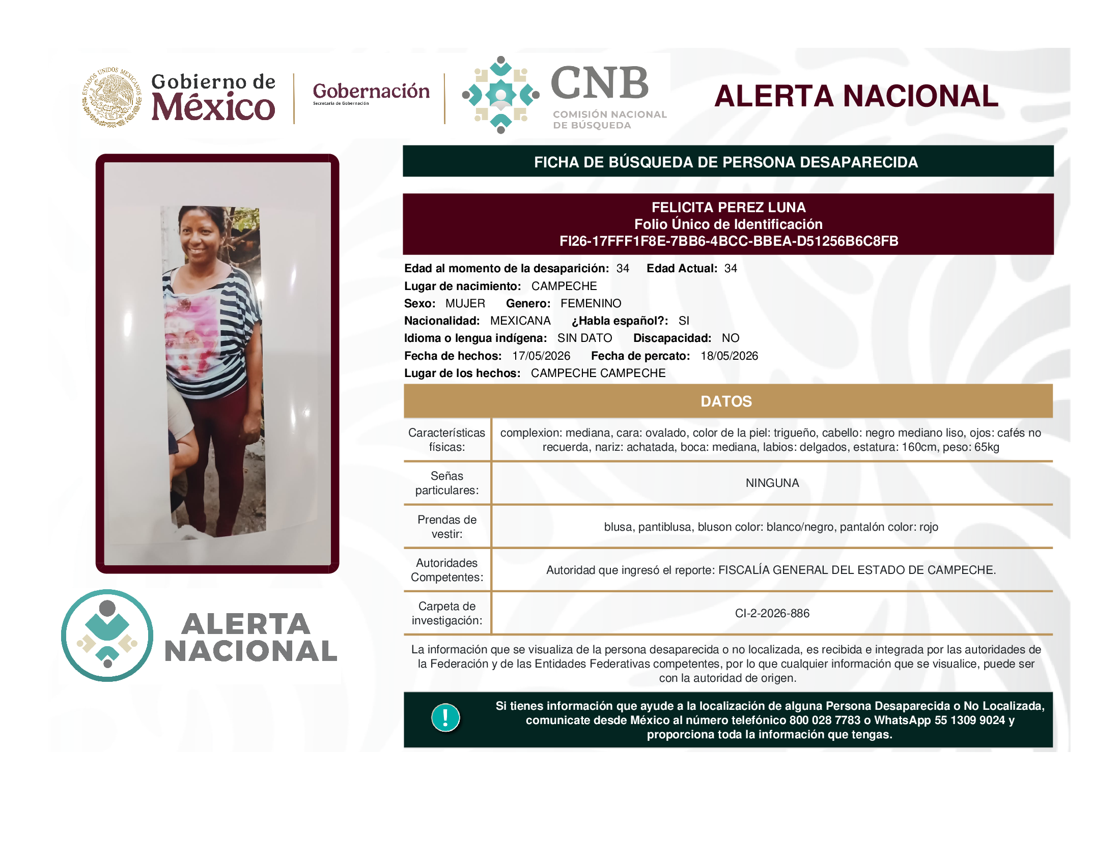 FELICITA PEREZ LUNA