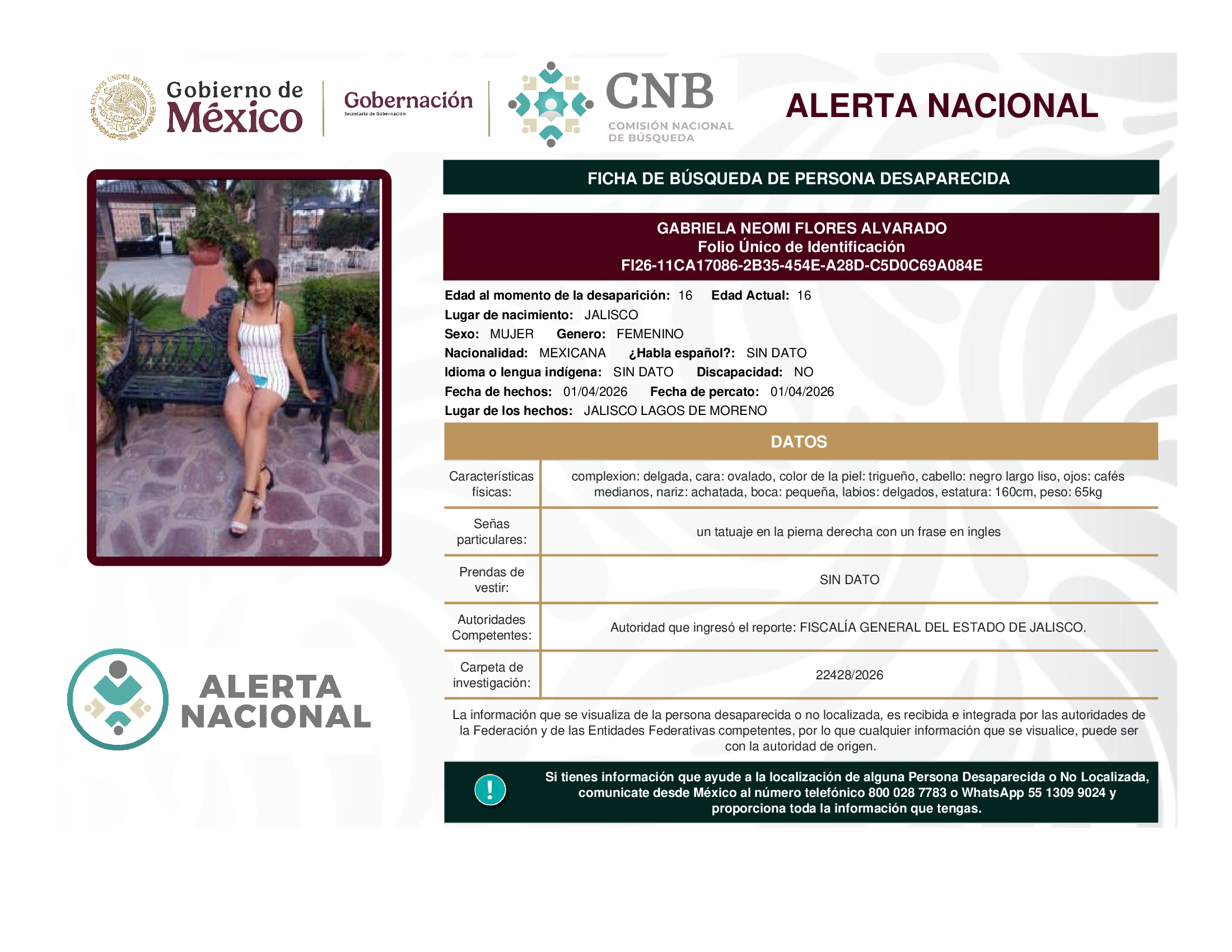 GABRIELA NEOMI FLORES ALVARADO