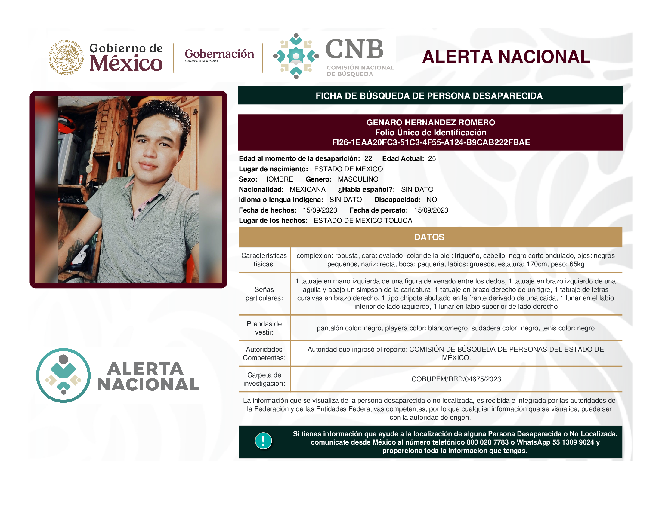 GENARO HERNANDEZ ROMERO