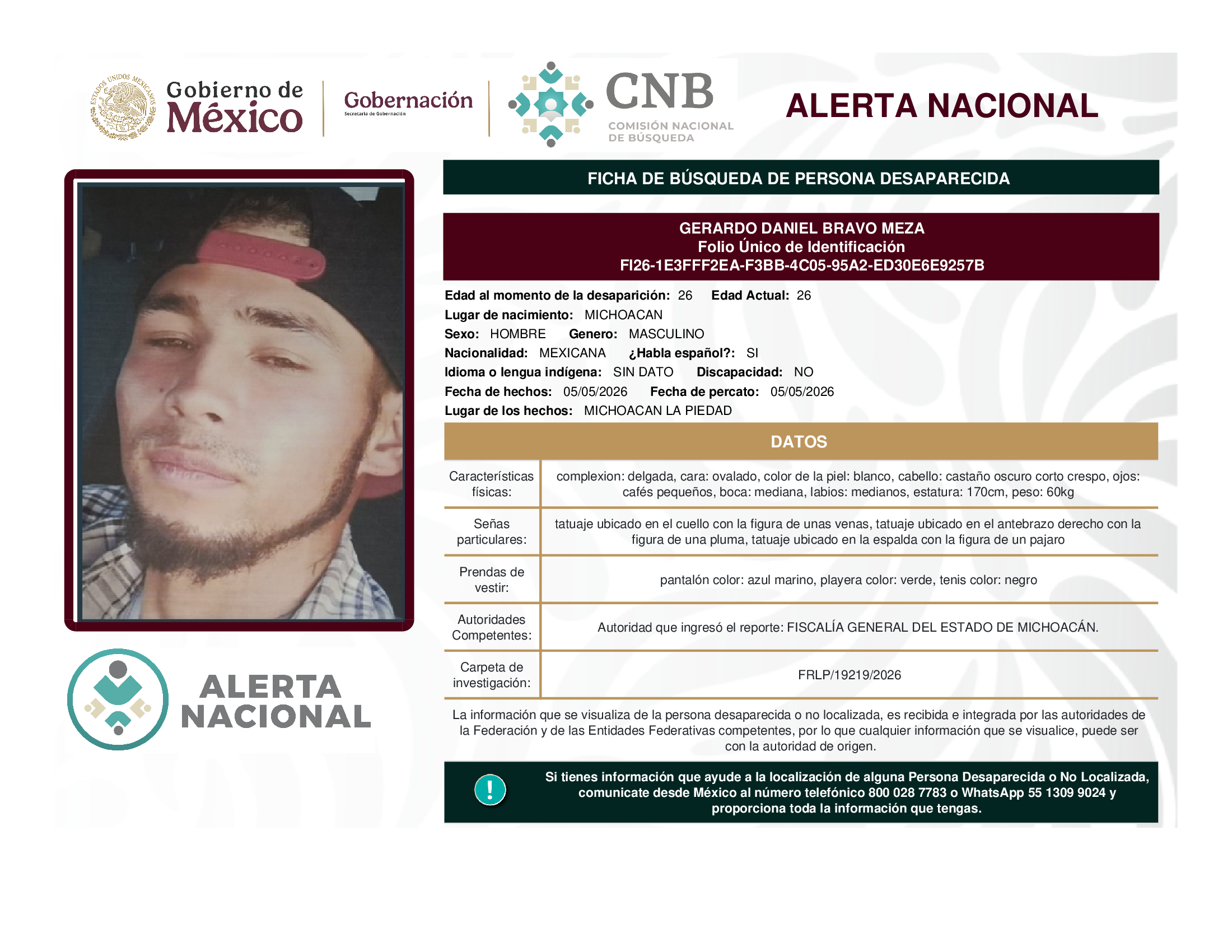 GERARDO DANIEL BRAVO MEZA