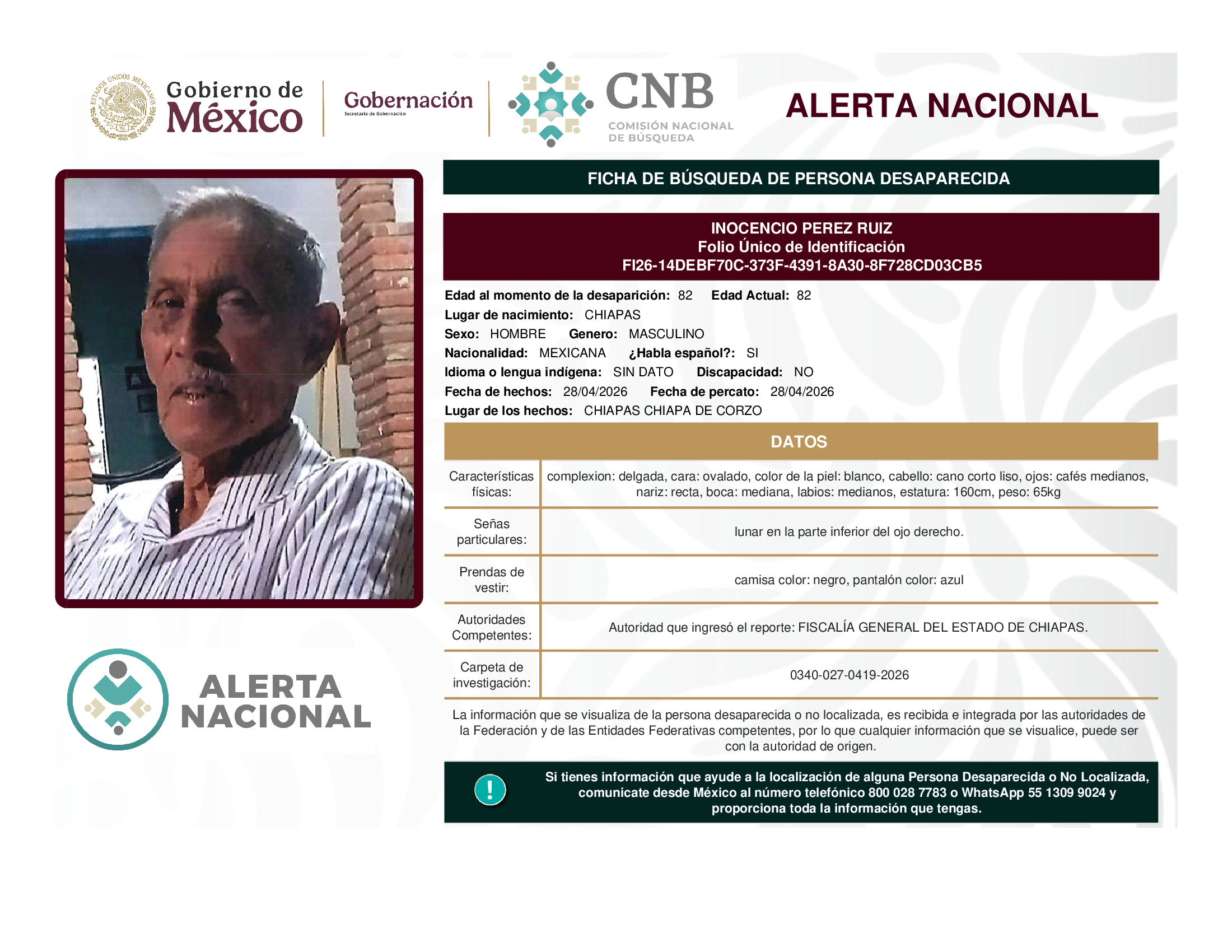 INOCENCIO PEREZ RUIZ