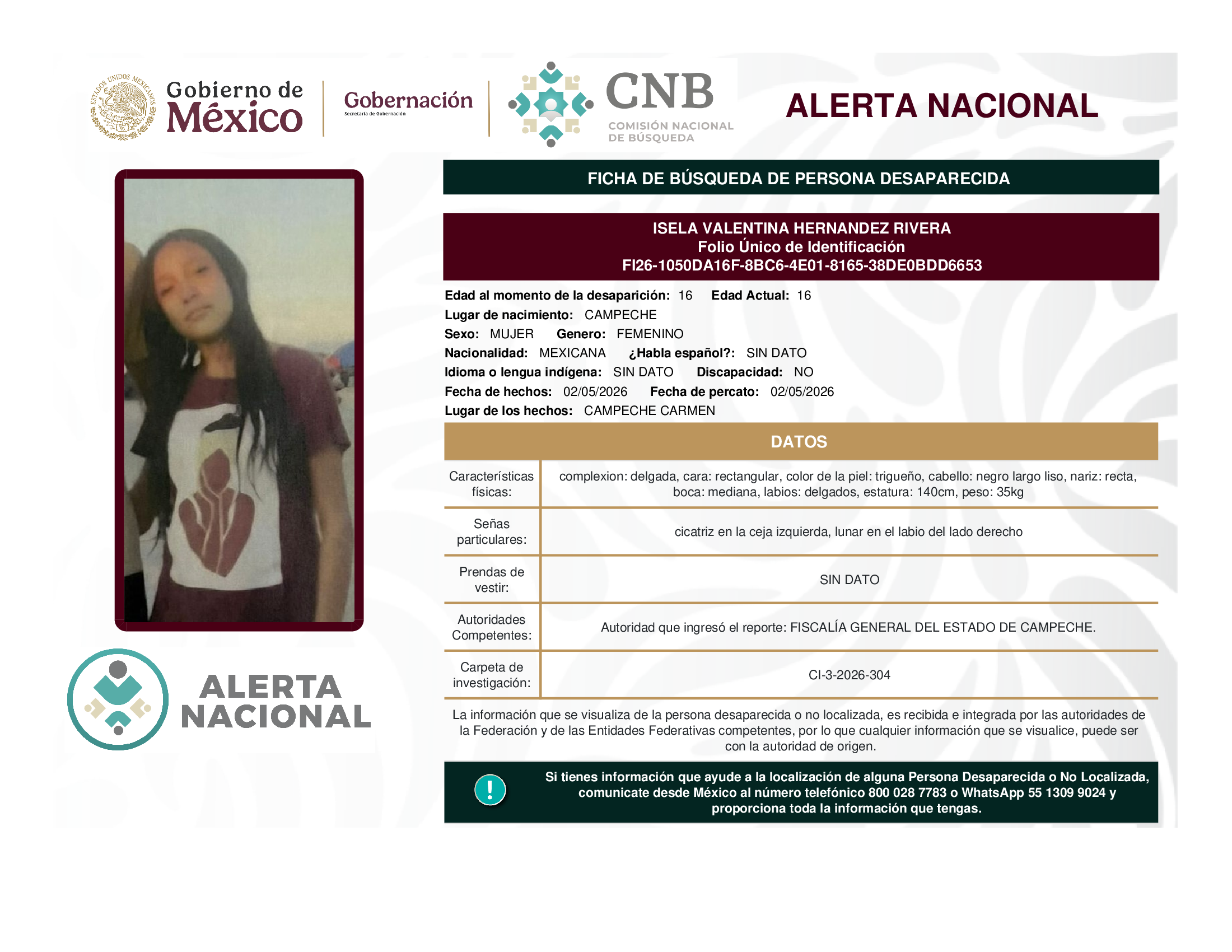 ISELA VALENTINA HERNANDEZ RIVERA