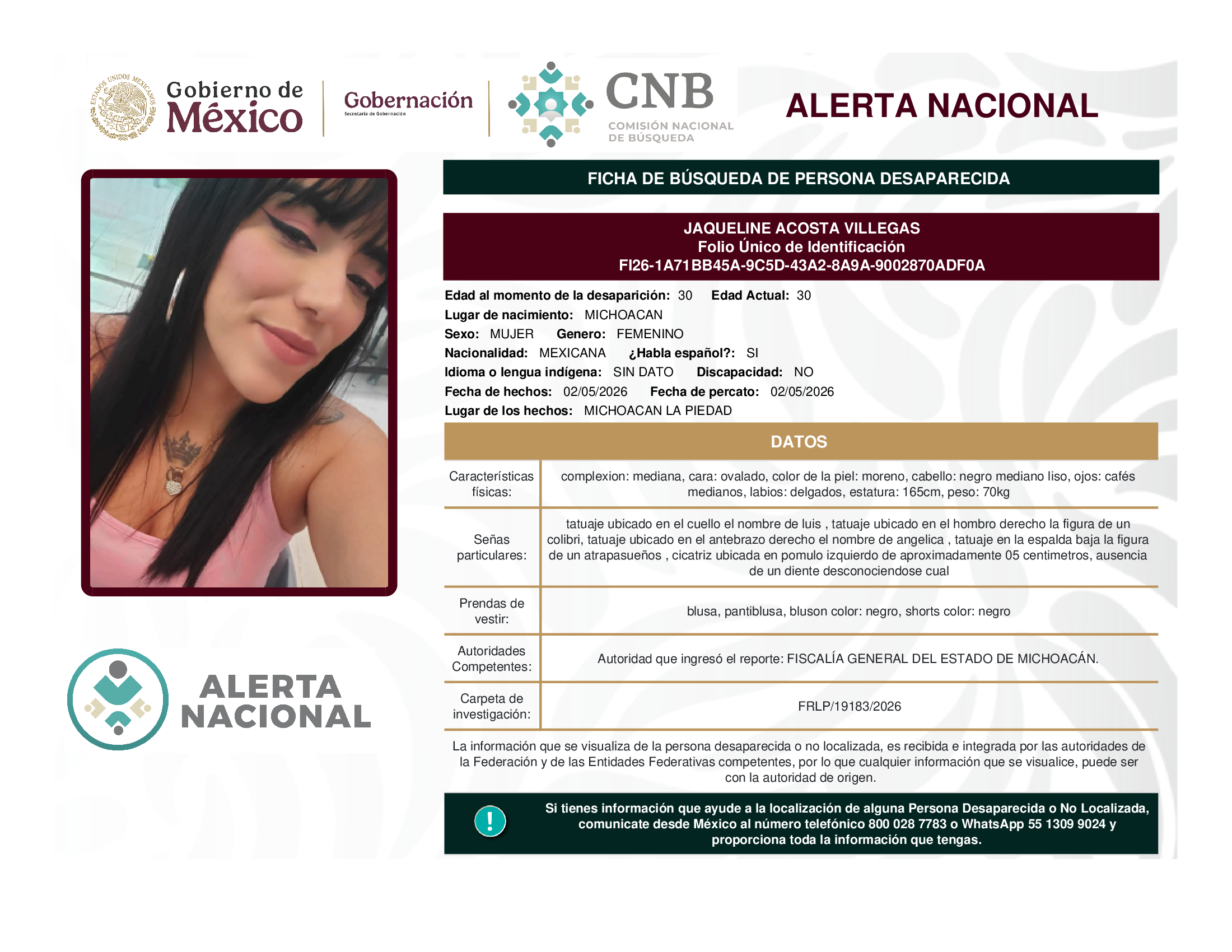 JAQUELINE ACOSTA VILLEGAS