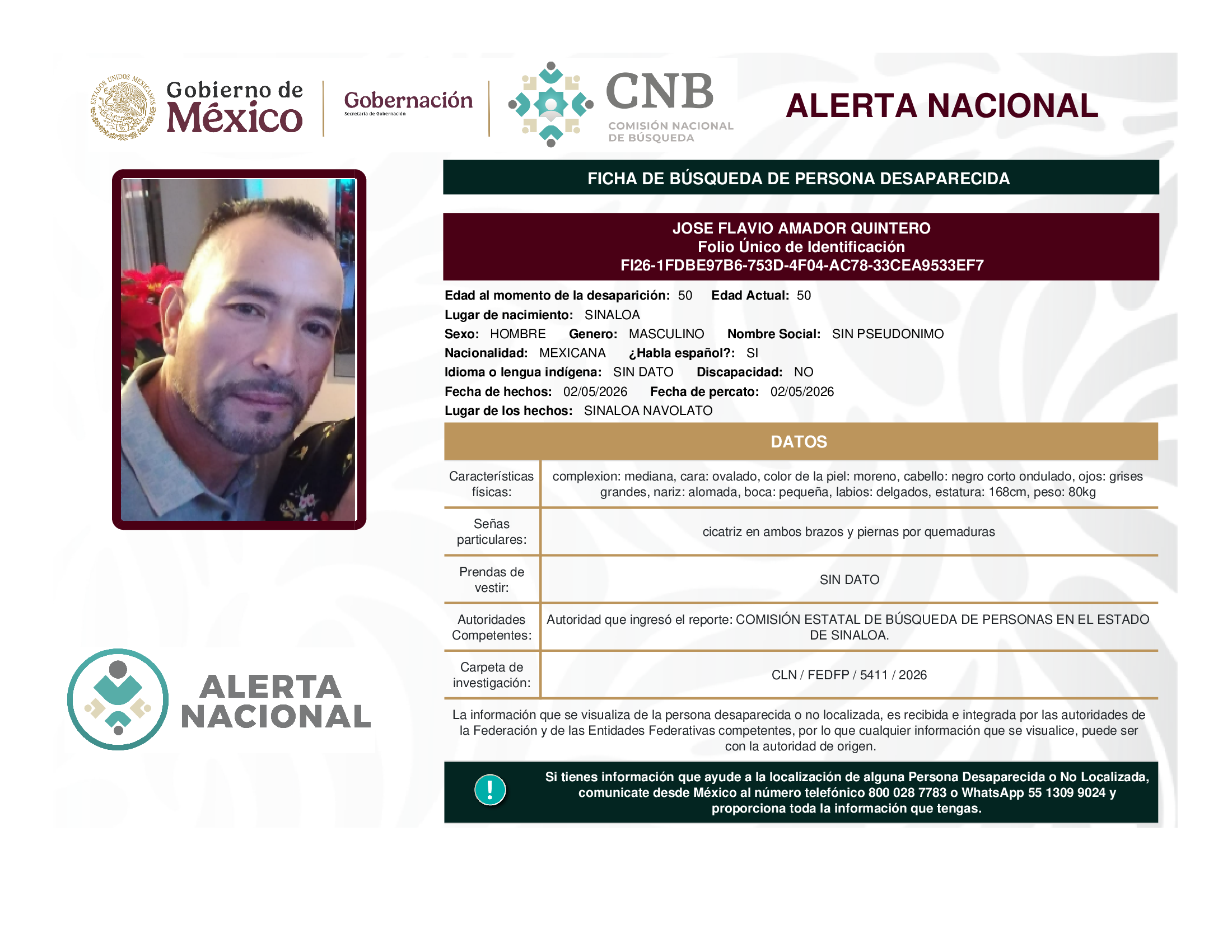 JOSE FLAVIO AMADOR QUINTERO